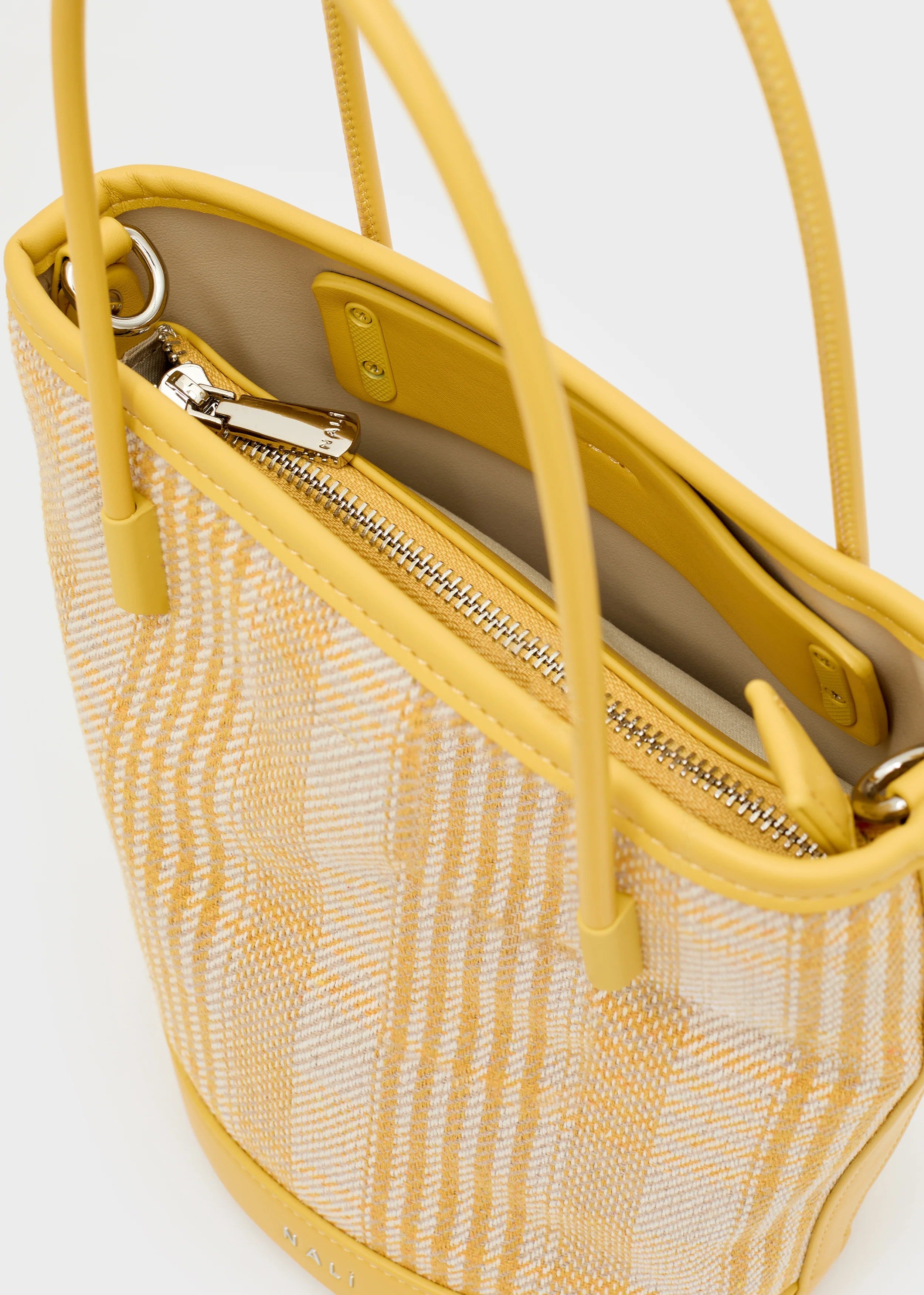Nalì borsa mano in tessuto "Kasia" Giallo MHBS0058.GIALLO