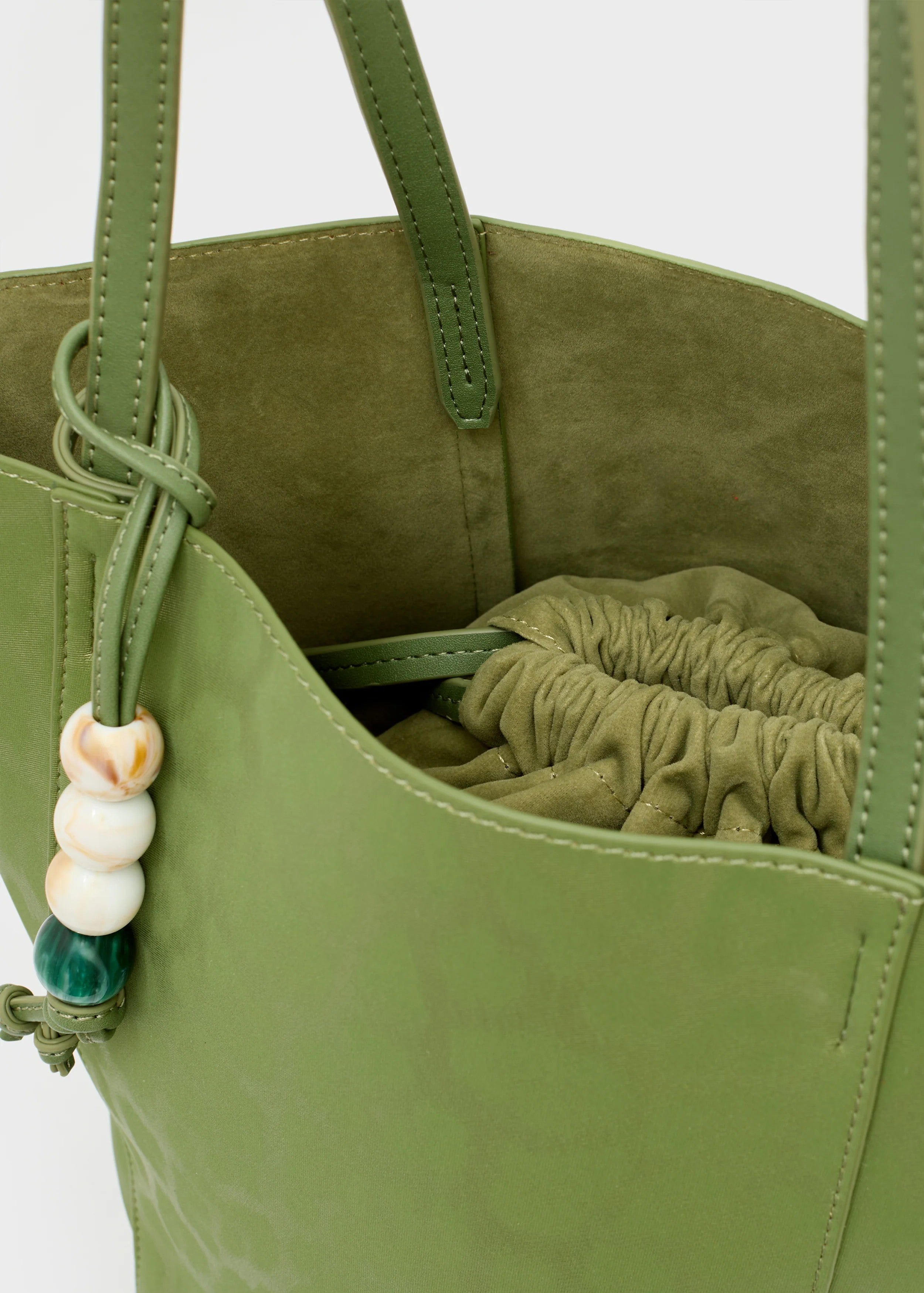 Nalì borsa a spalla in ecopelle "Perth" Verde MHBS0065.VERDE