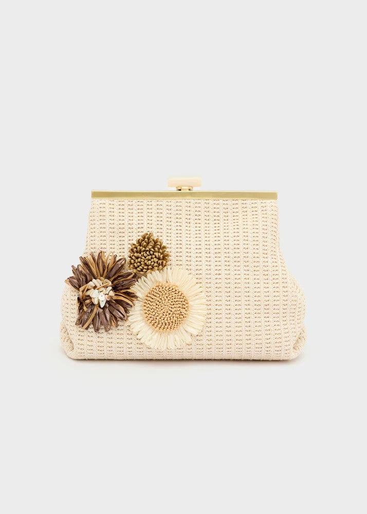 Nalì pochette in raffia "Marbella" Beige SNPC0023.BEIGE