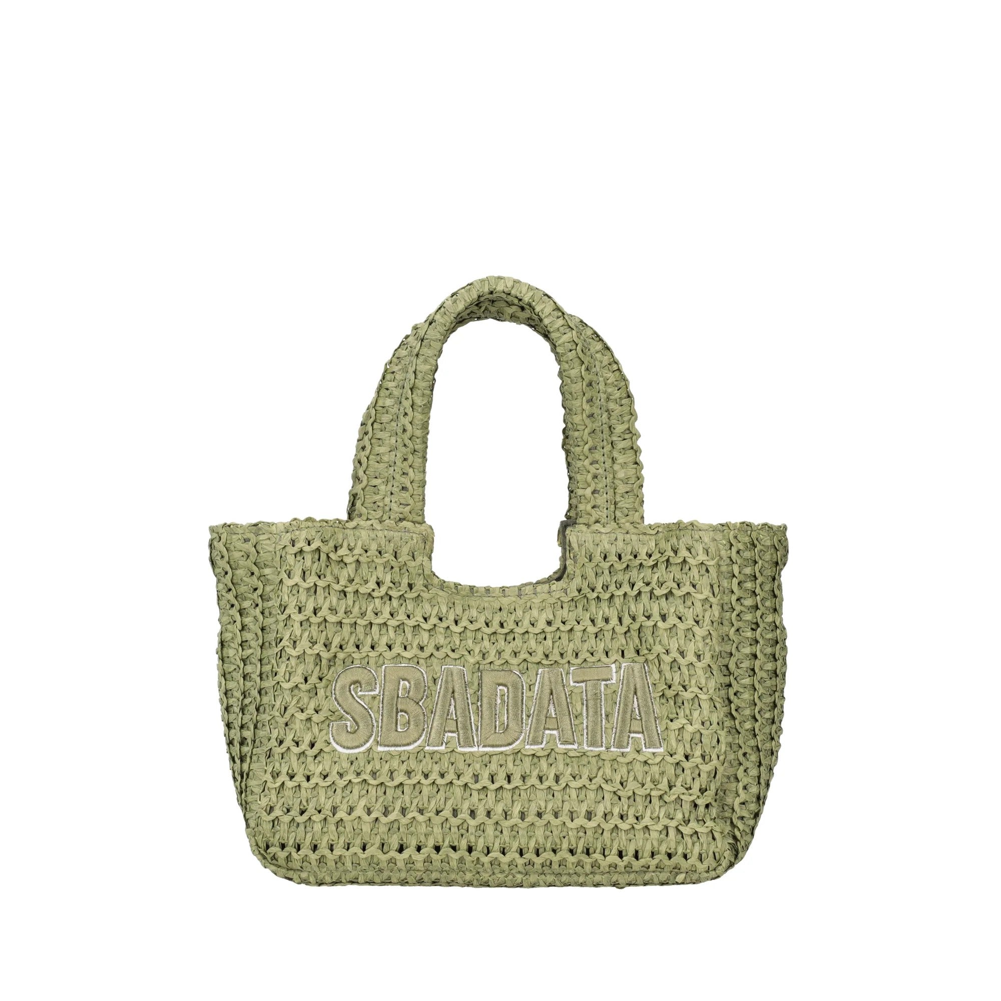 Le Pandorine borsa a mano in raffia "Soley" Verde PS2634B73.VERDE MILITARE