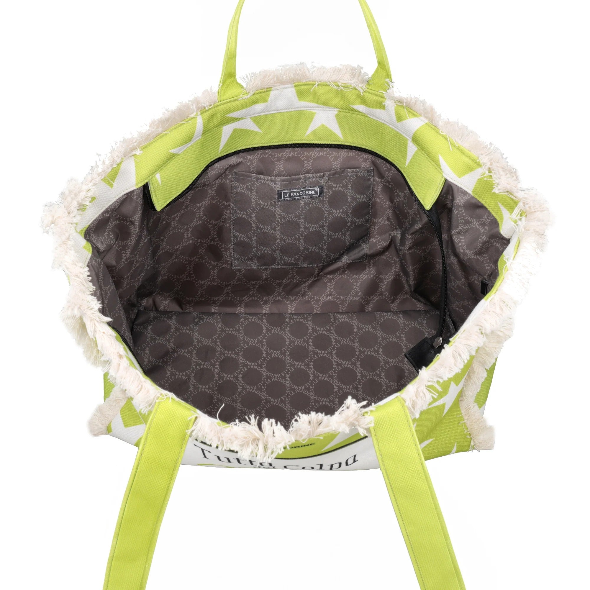 Le Pandorine borsa mare in tessuto "Marina" Multicolor PS2635B80.LIME