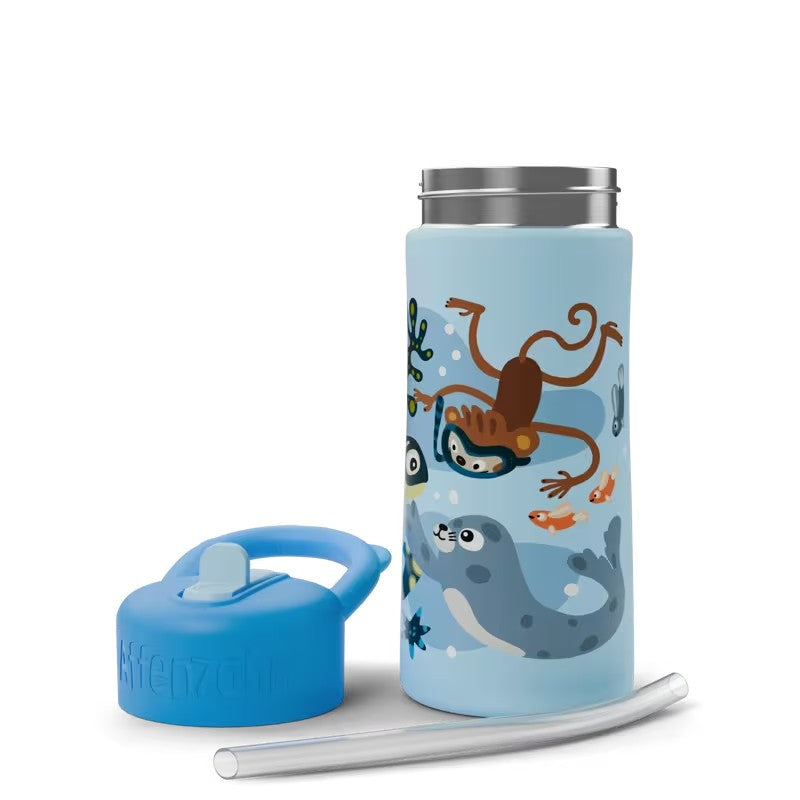 Affenzahn bottiglia in acciaio inox "Fantasy" Azzurro BORRACCIA.MONDO SOTTOMARINO