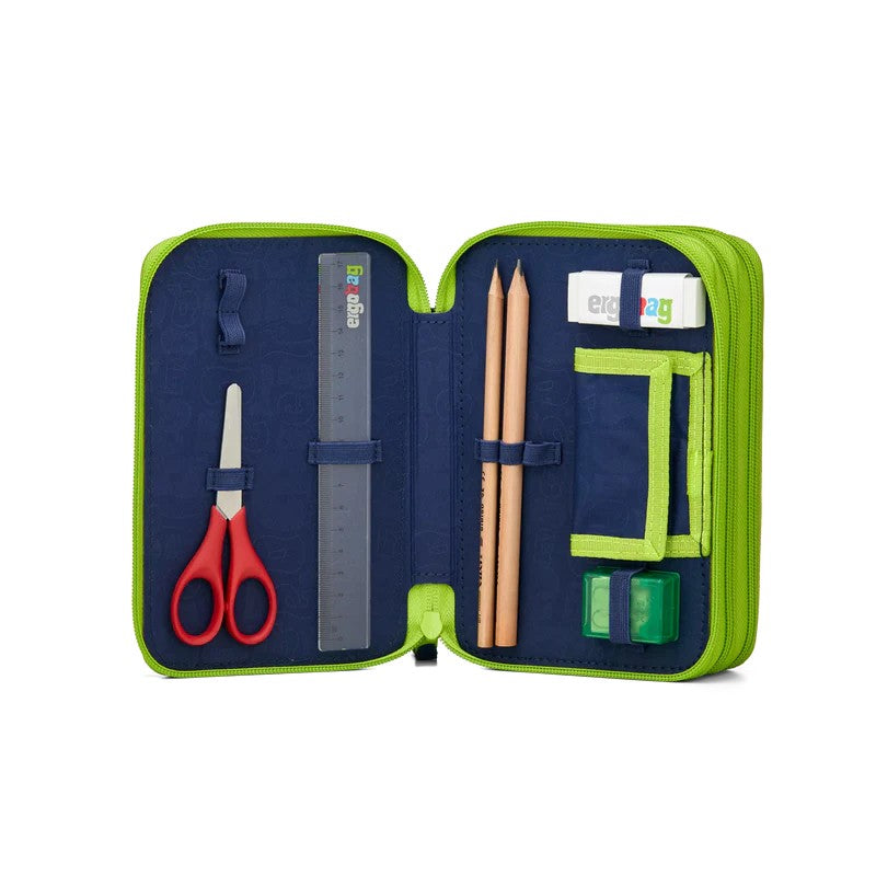 Ergobag astuccio kids in tessuto con accessori inclusi Blu 01292.352 FRONT RUNBEAR