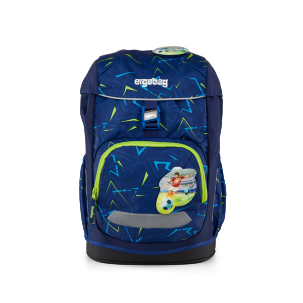 Ergobag zaino scolastico in tessuto con sacca e astuccio inclusi "Flex Set" Blu 01519.352 FRONT RUNBEAR