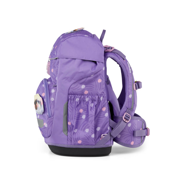 Ergobag zaino scolastico in tessuto con sacca e astuccio inclusi "Flex Set" Lilla 01519.396 PONYBEARADISE