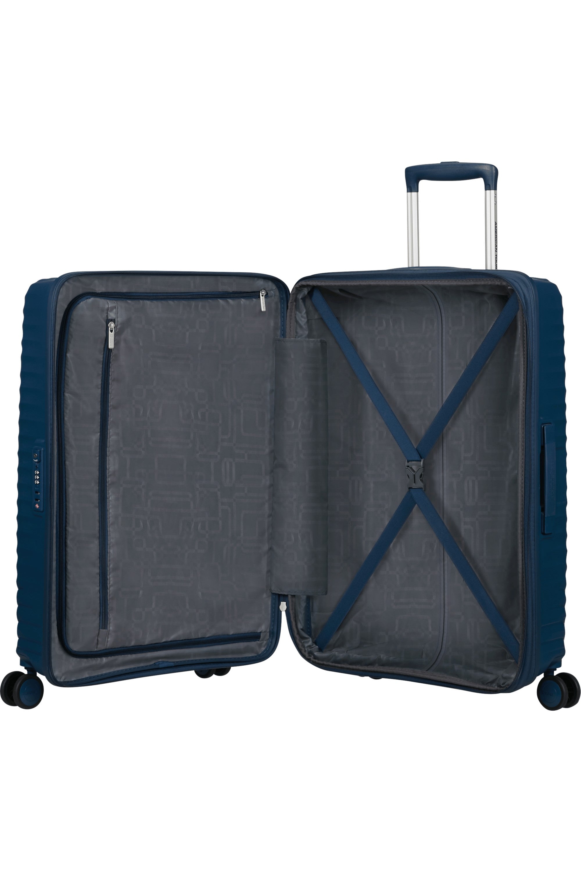 American Tourister trolley medio in polipropilene "Diablast" Blu 159574.A992 DARKWAVE BLUE