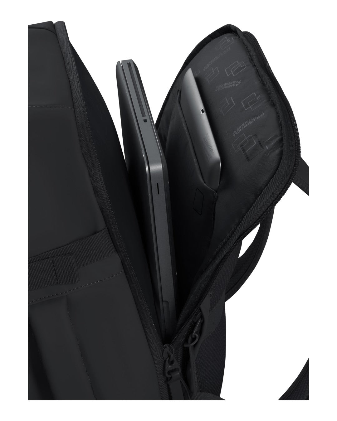 American Tourister zaino da viaggio in tessuto gommato "Take2cabin" Nero 160413.1041 BLACK