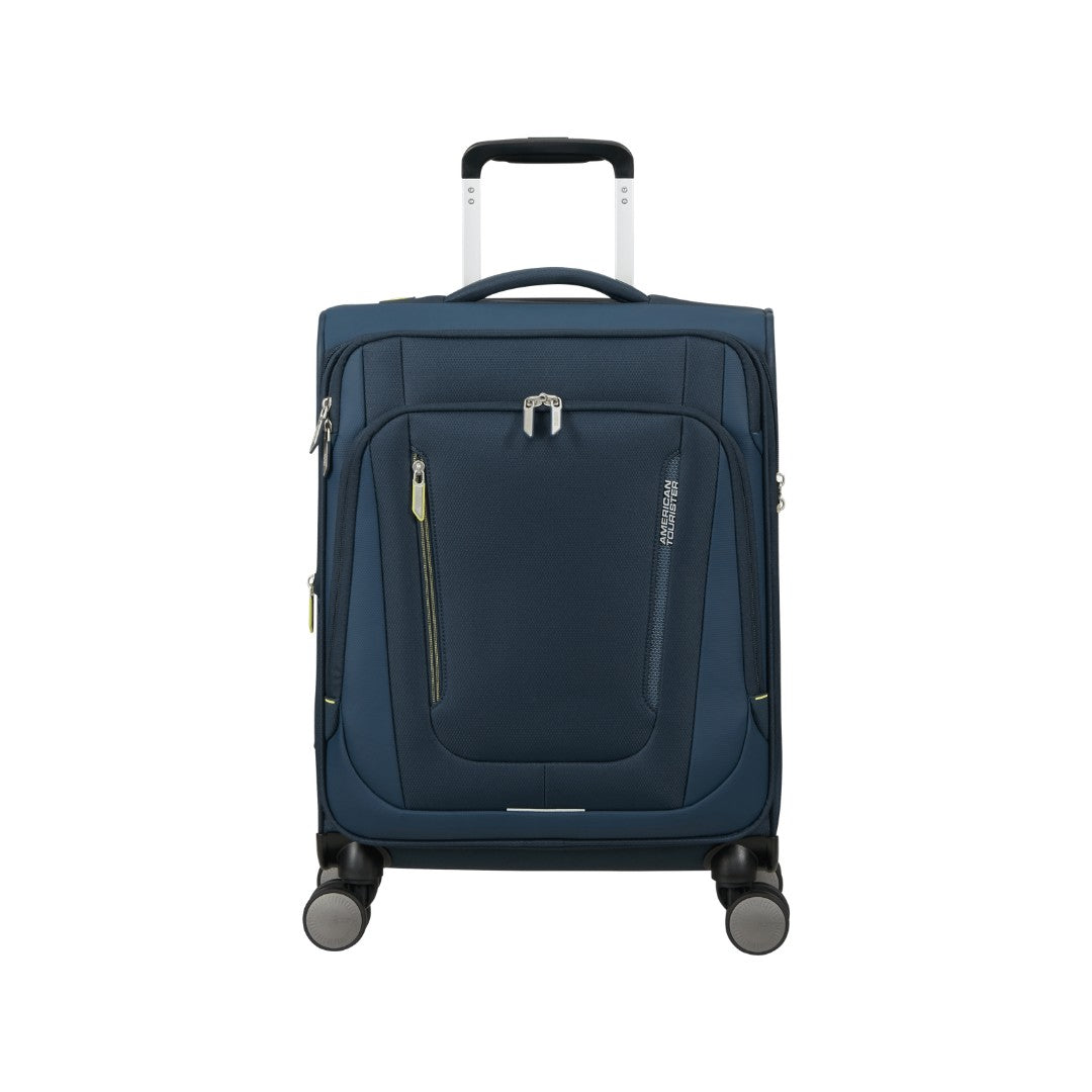 American Tourister trolley cabina espandibile in tessuto "Wanderlite" Blu 158076.1265 DARK NAVY