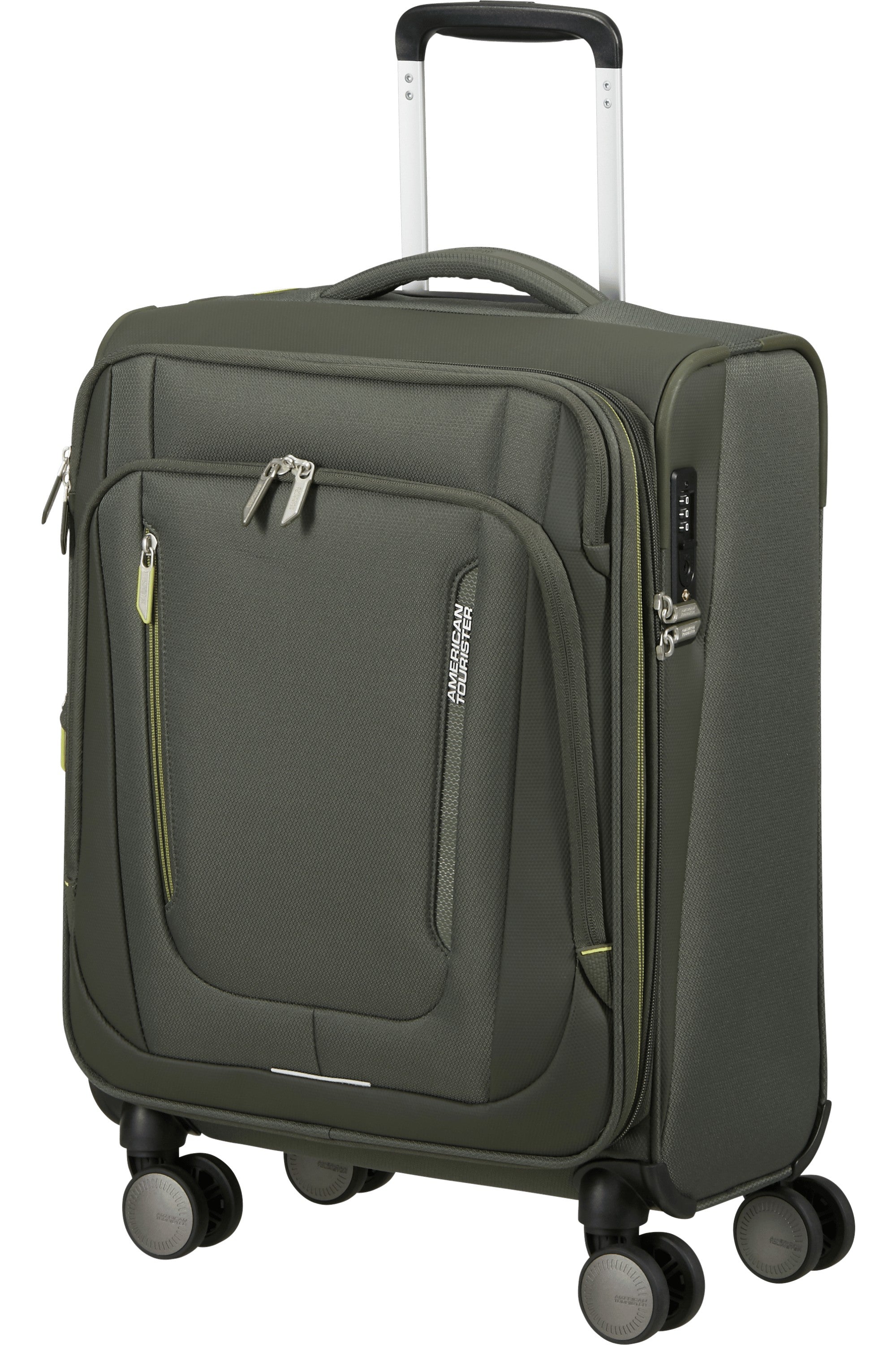 American Tourister trolley cabina espandibile in tessuto "Wanderlite" Verde 158076.3457 DARK KHAKI