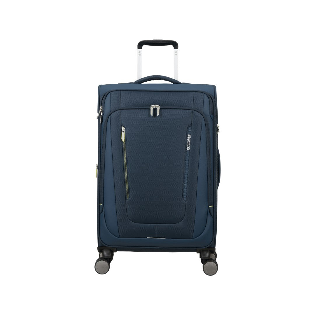 American Tourister trolley medio espandibile in tessuto "Wanderlite" Blu 158077.1265 DARK NAVY