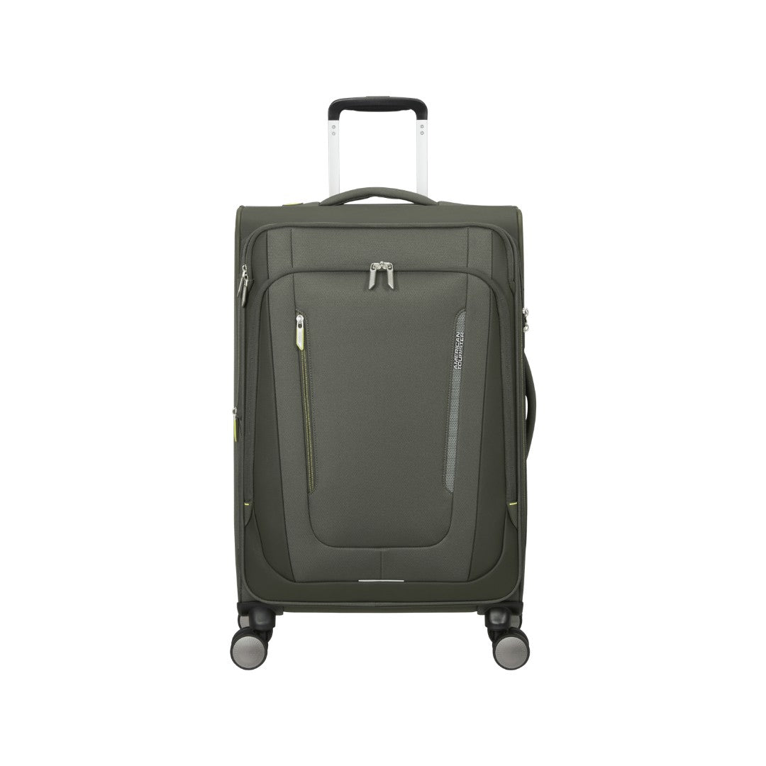 American Tourister trolley medio espandibile in tessuto "Wanderlite" Verde 158077.3457 DARK KHAKI