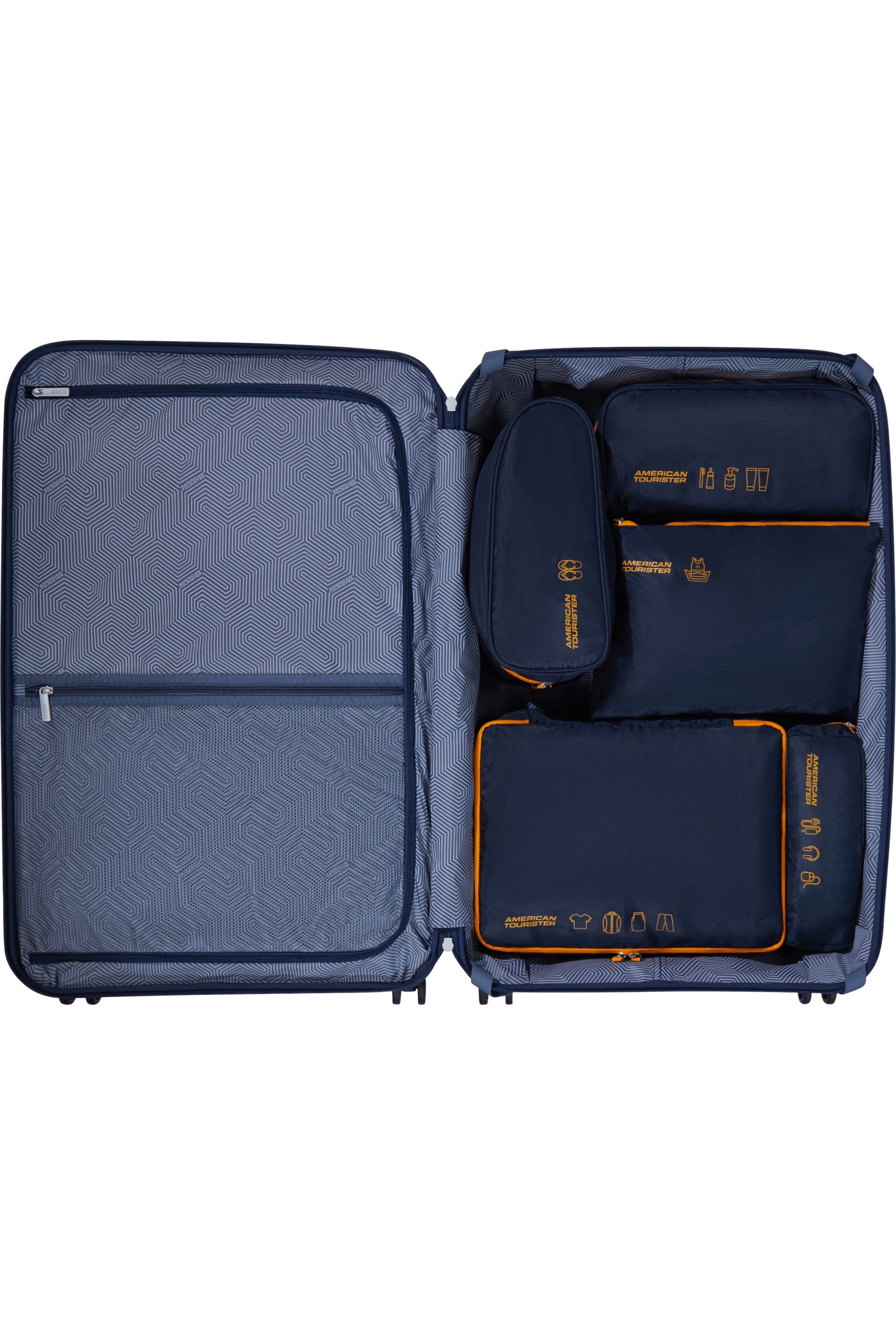 American Tourister set di 5 packing organizers "Travel" Blu 159210.6032 NAVY/ORANGE