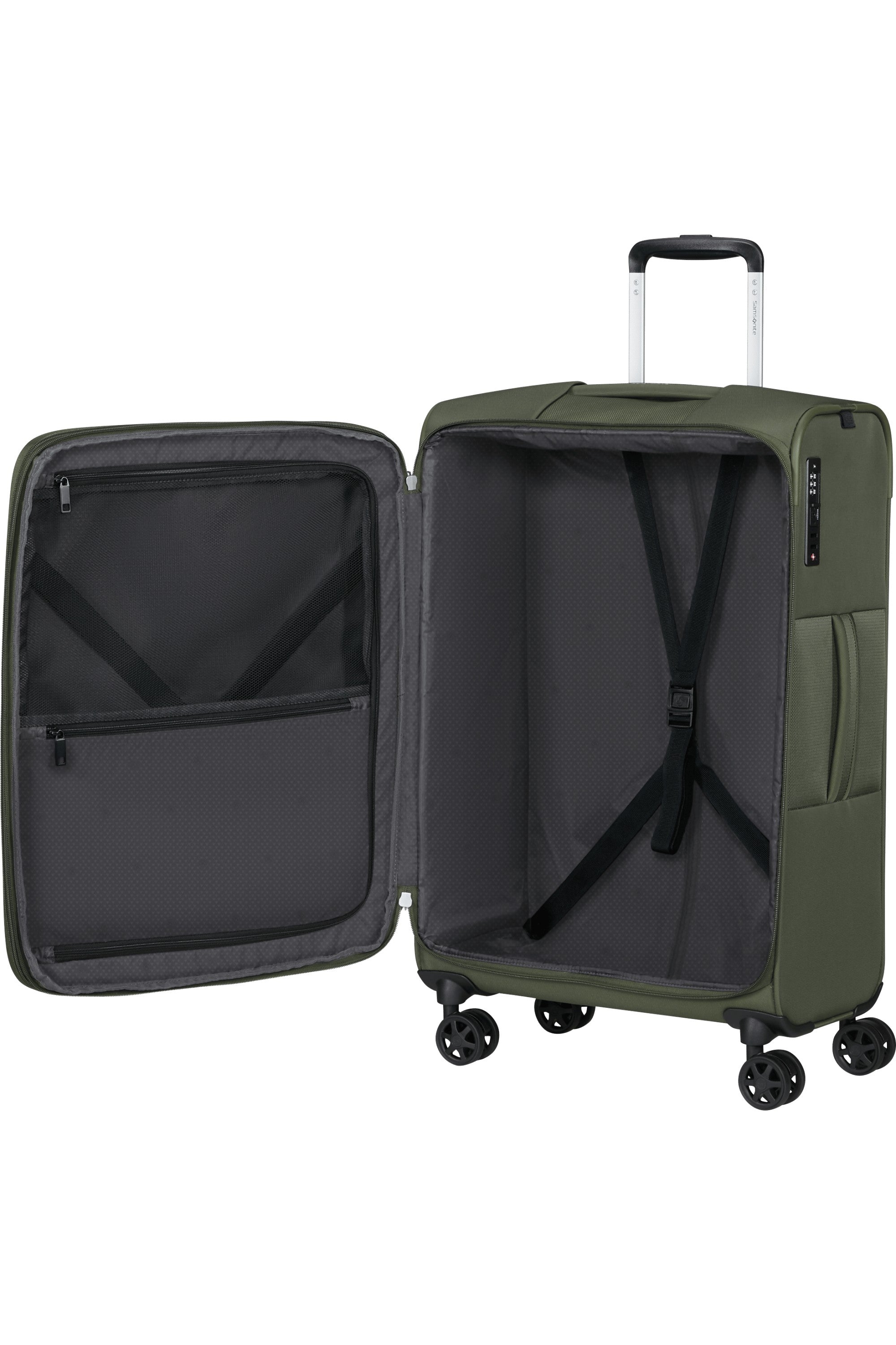 Samsonite trolley medio in tessuto "Gotwist" Verde 159920.1259 DARK GREEN