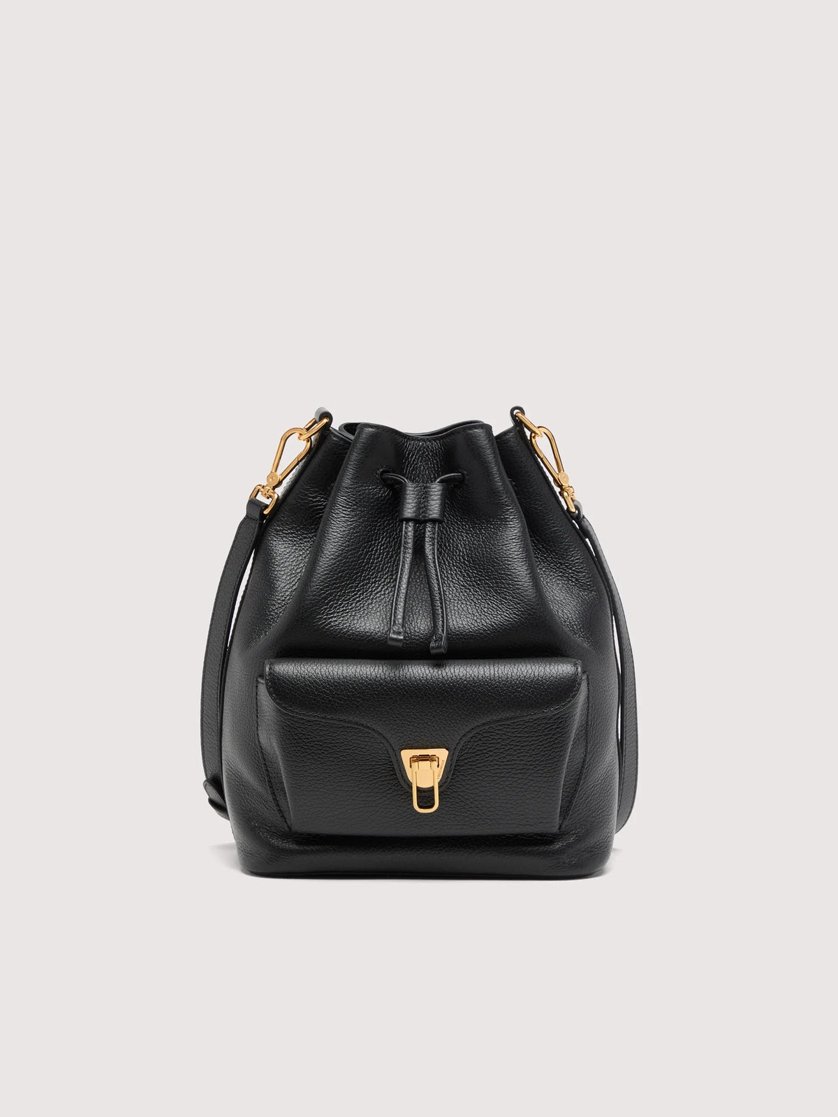 Coccinelle borsa secchiello in pelle "Beat Generation" Nero E1TFK230201.001 NOIR