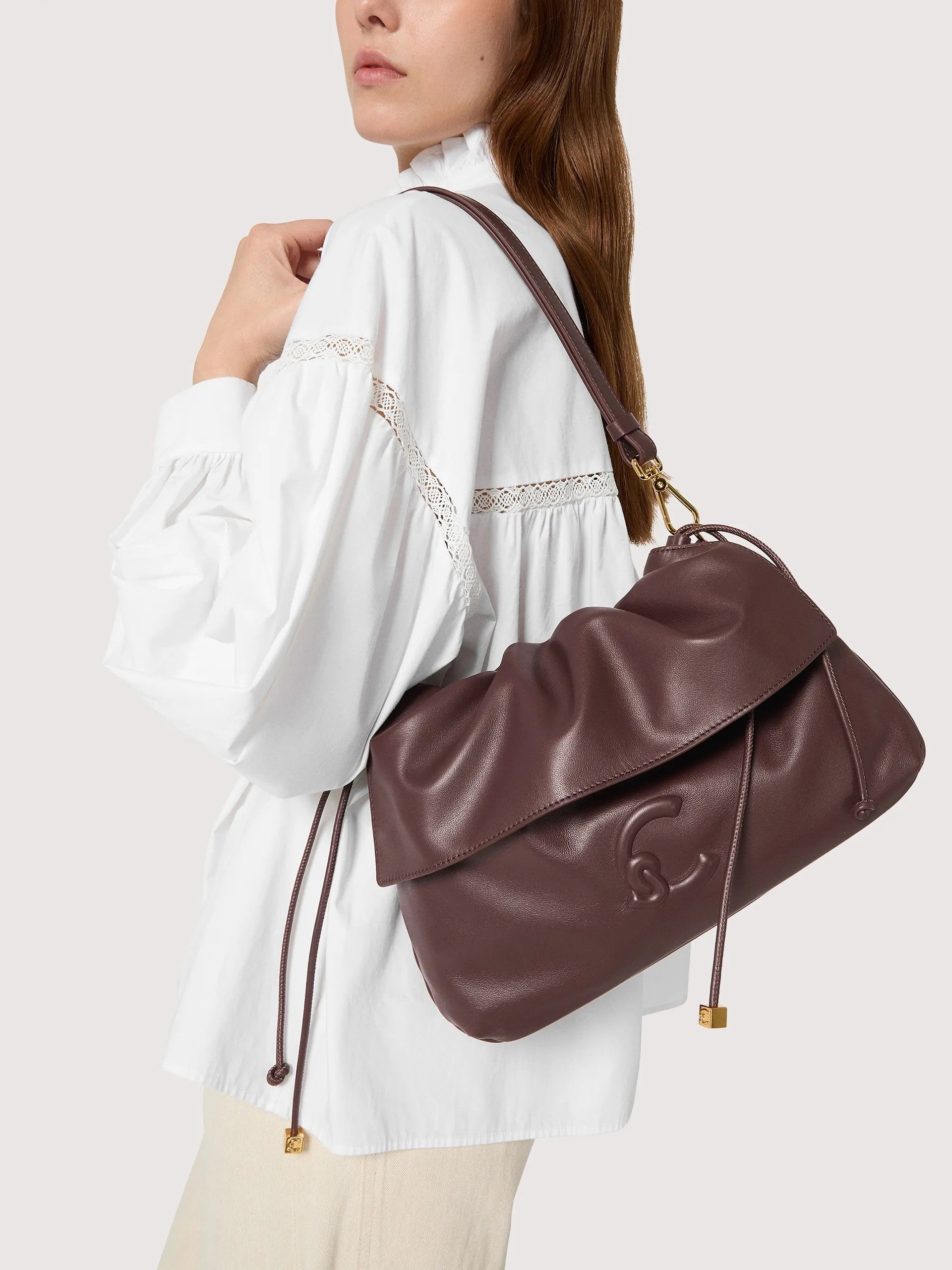 Coccinelle borsa a spalla in pelle "Lidia" Marrone E1V9F130401.R49 BERRY