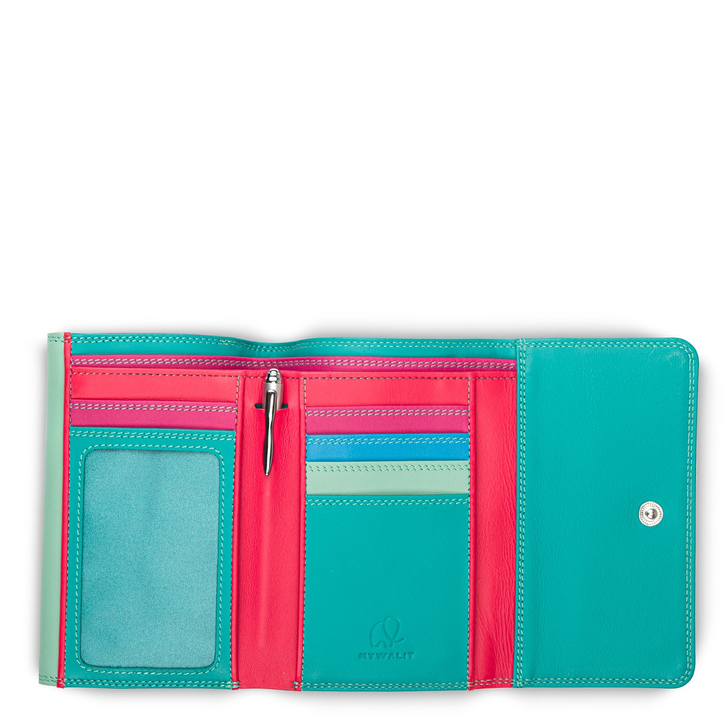 Mywalit portafogli in pelle "Classic" Multicolor 250.191 LIPSTICK