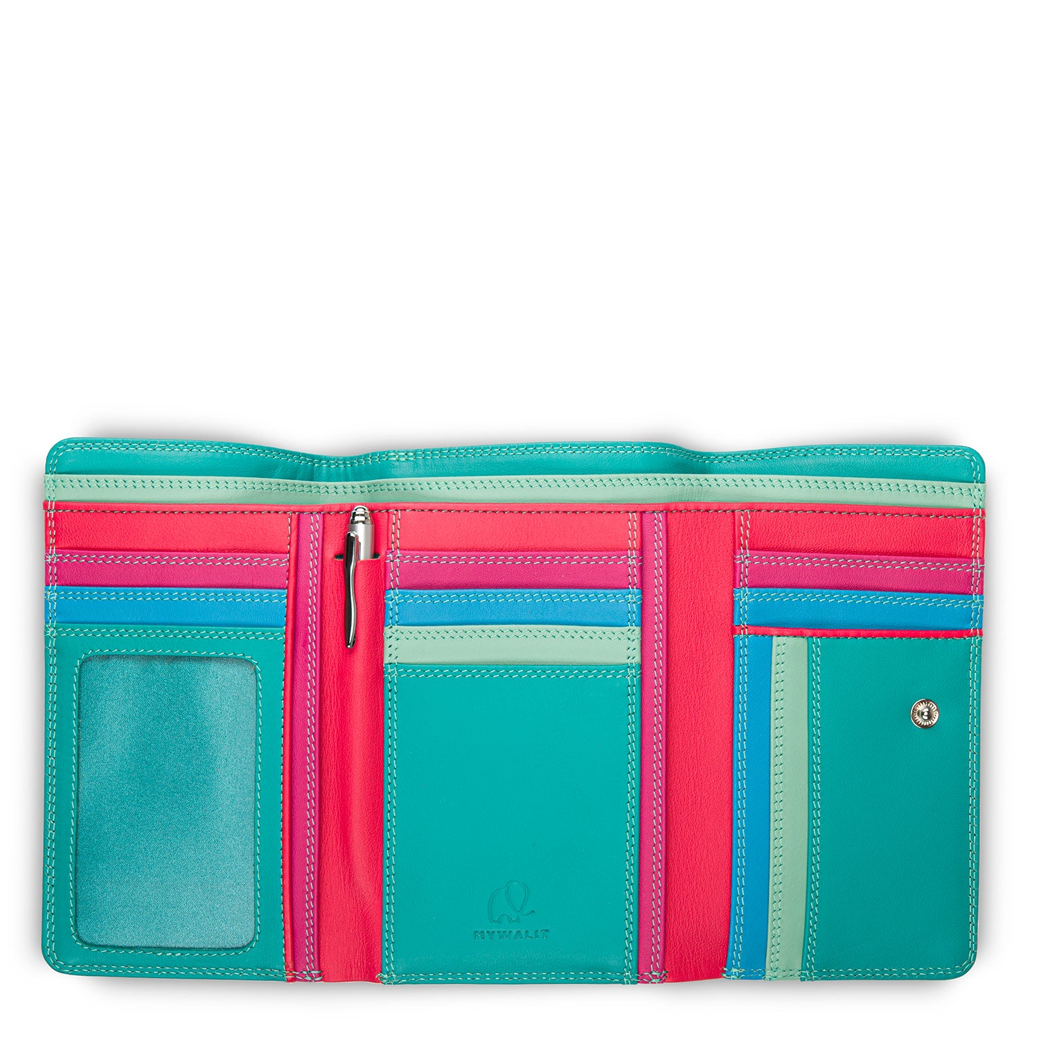 Mywalit portafogli in pelle "Classic" Multicolor 363.191 LIPSTICK
