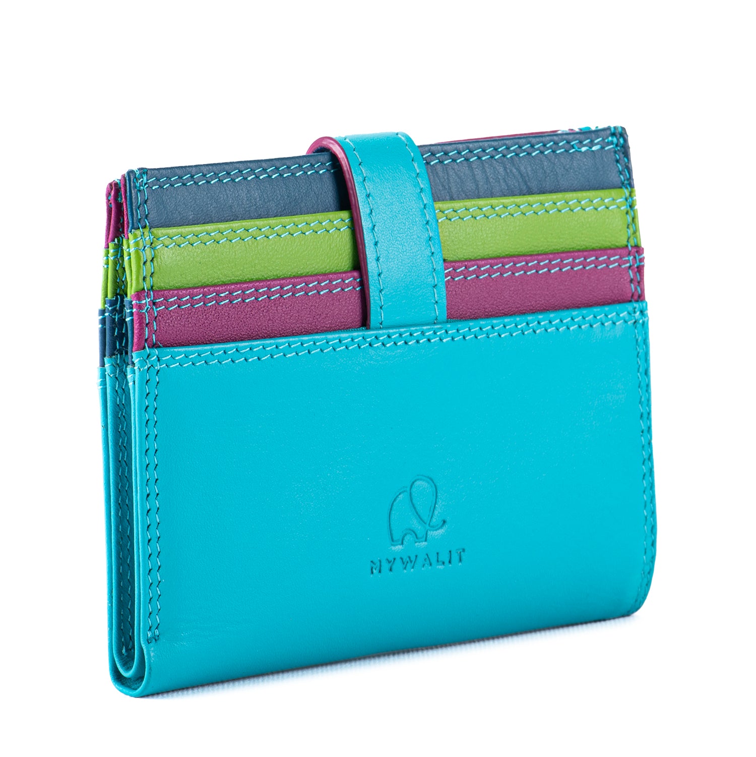 Mywalit porta carte di credito in pelle "Classic" Multicolor 1289.171 LIGURIA