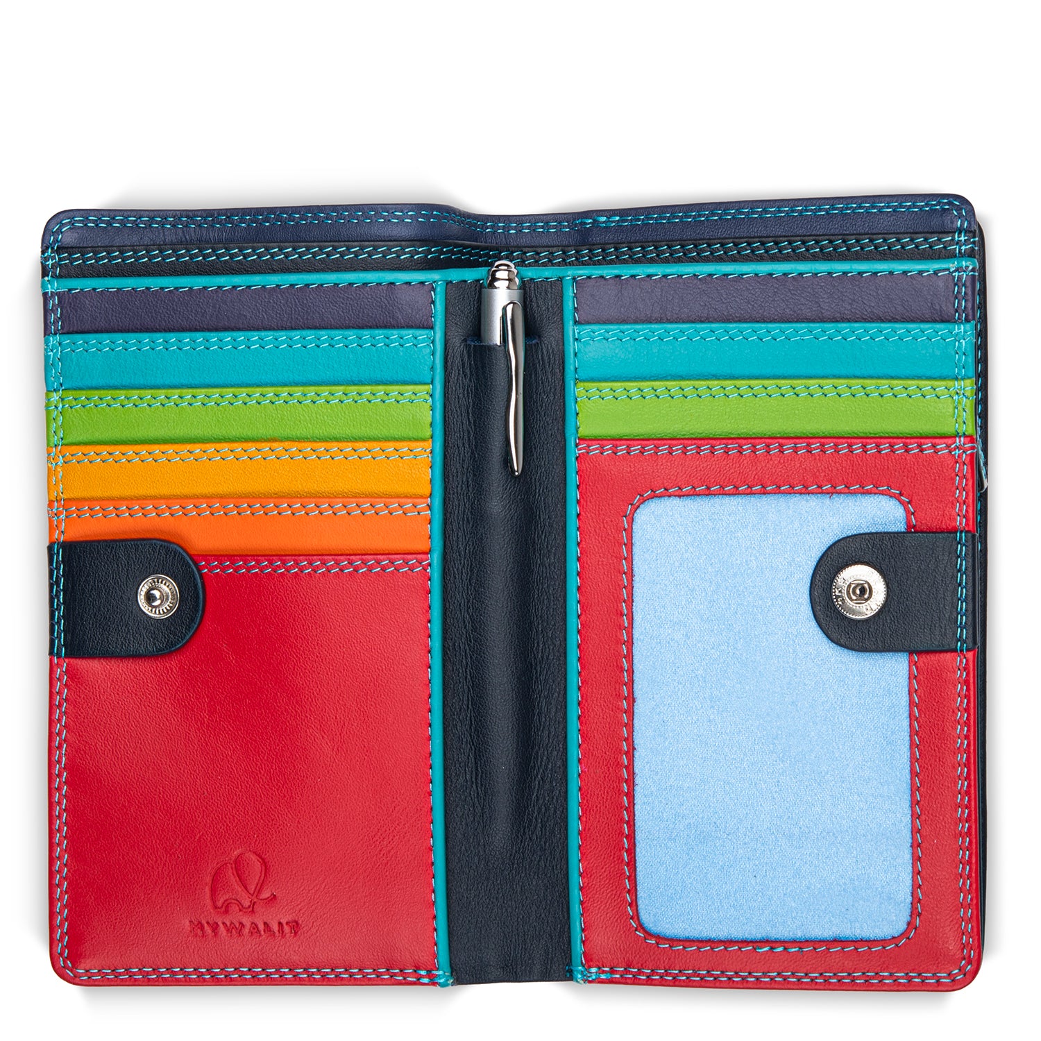 Mywalit portafogli in pelle "Classic" Multicolor 1290.4 BLACK PACE