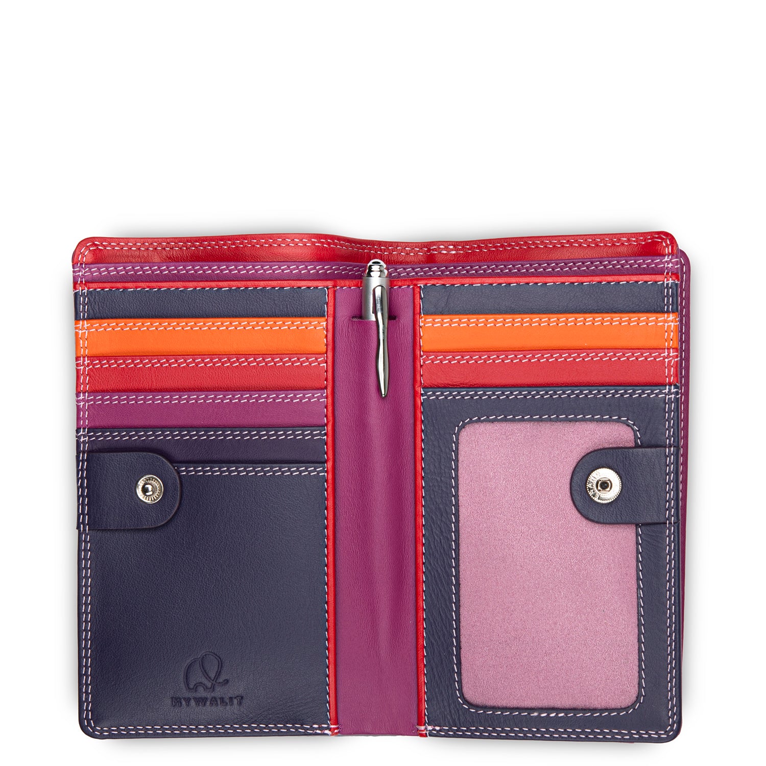 Mywalit portafogli in pelle "Classic" Multicolor 1290.75 SANGRIA MULTI