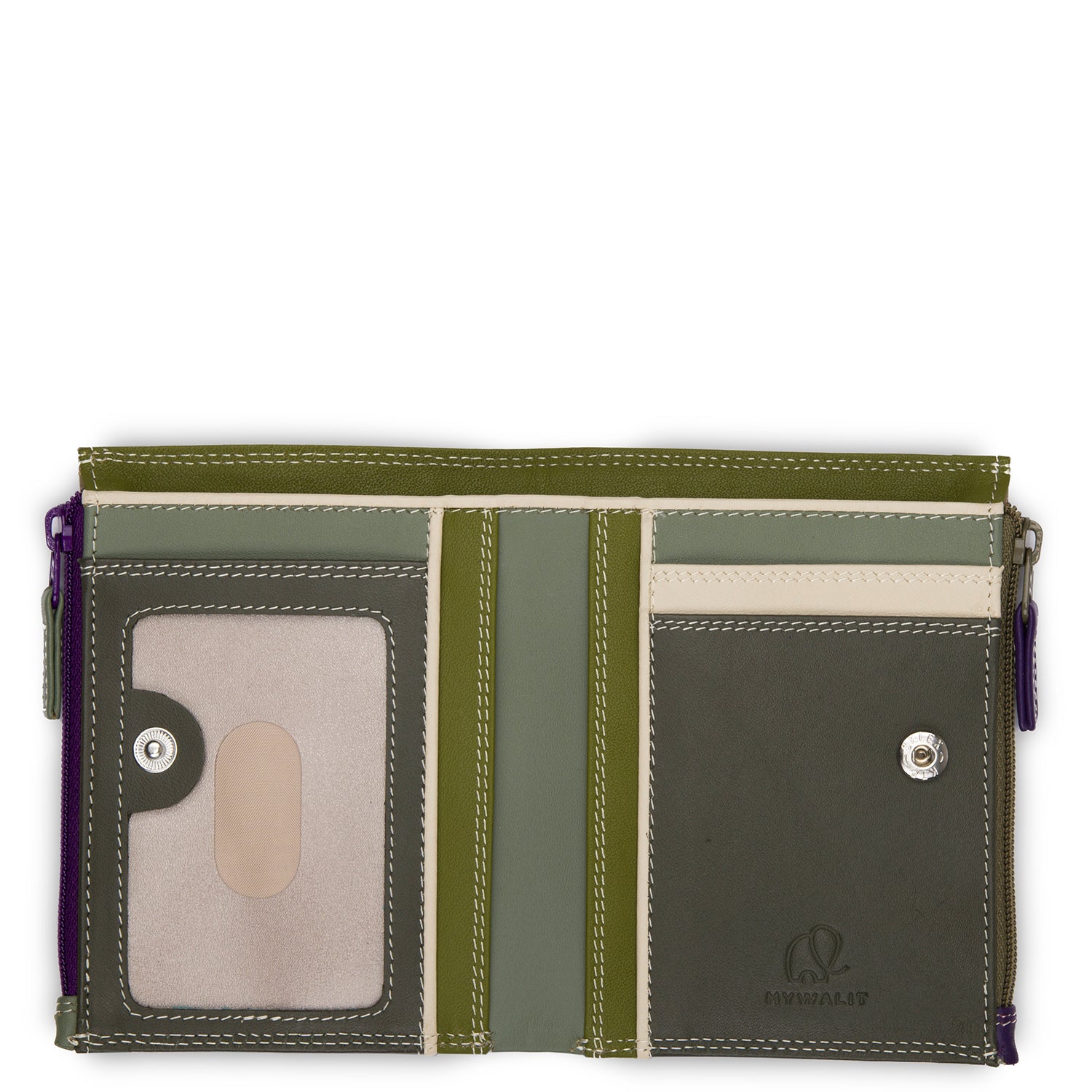 Mywalit portafogli in pelle "Classic" Multicolor 1291.189 ORCHIDEA
