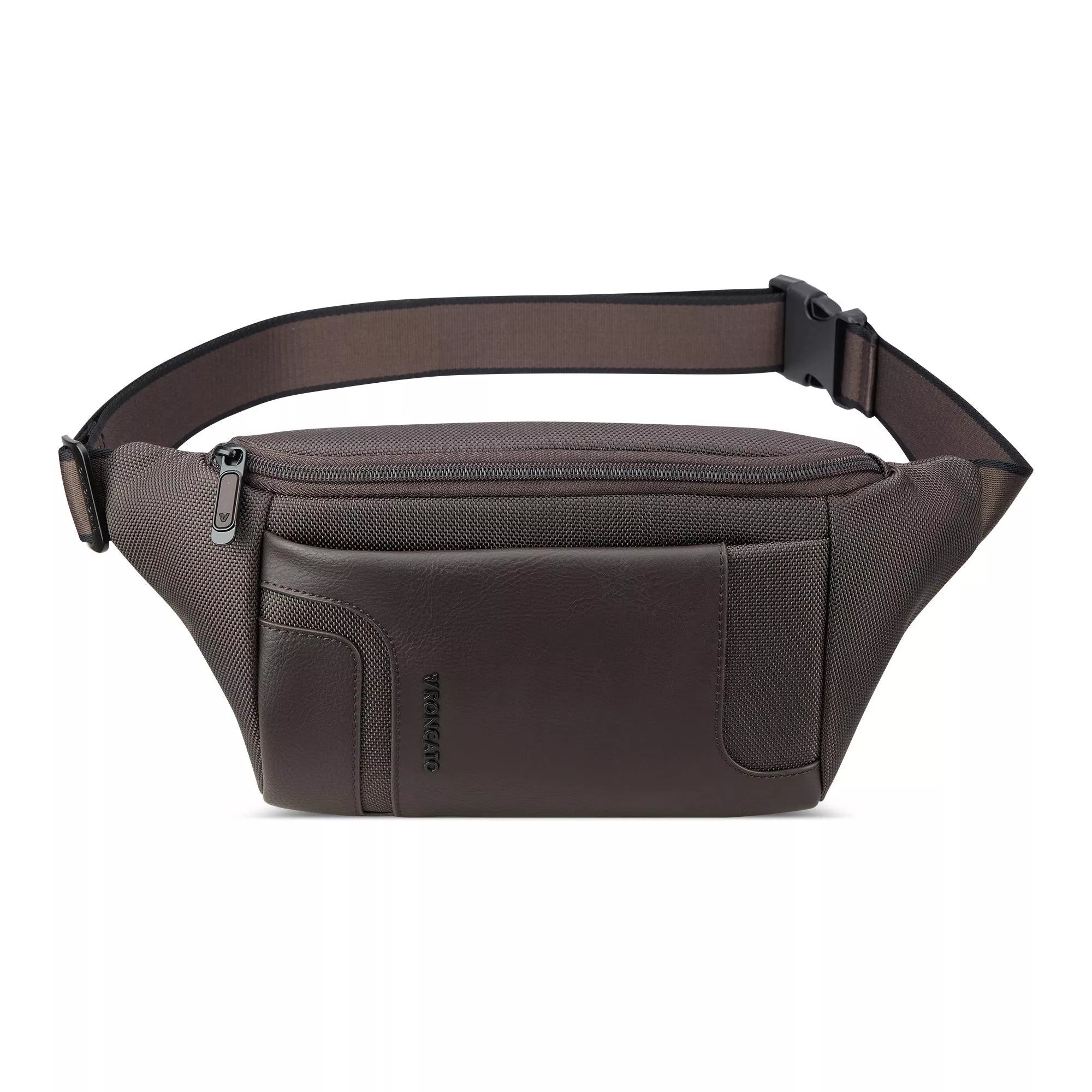 Roncato marsupio in tessuto ed ecopelle "Panama 4 Marrone 400897.84 MOKA
