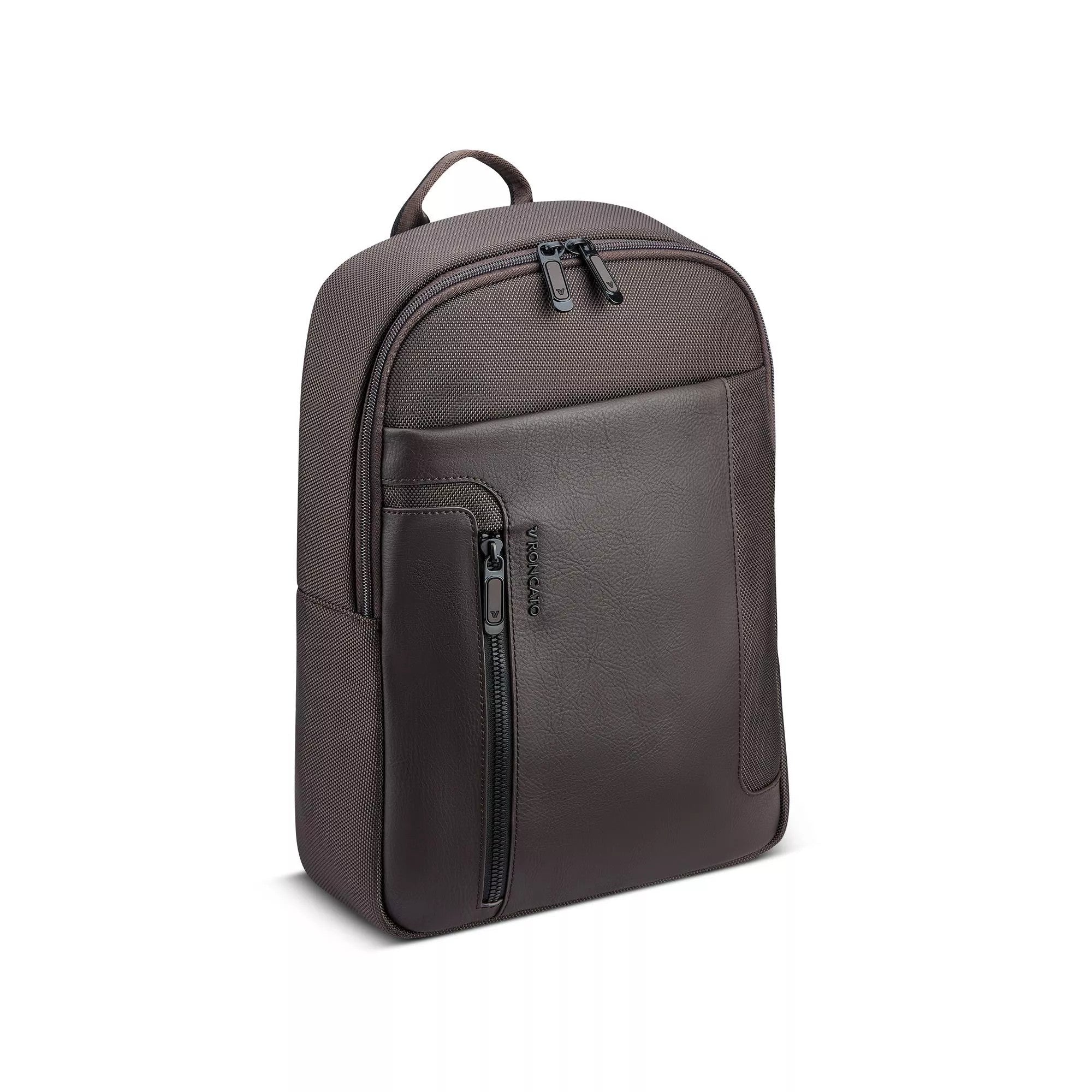 Roncato zaino in tessuto ed ecopelle "Panama 4 Marrone 400901.84 MOKA