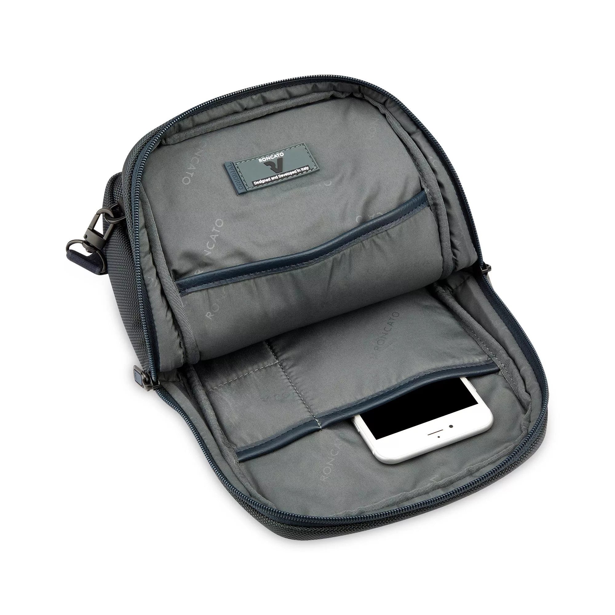 Roncato monospalla in tessuto "Panama 4 Blu 400904.23 BLU NOTTE