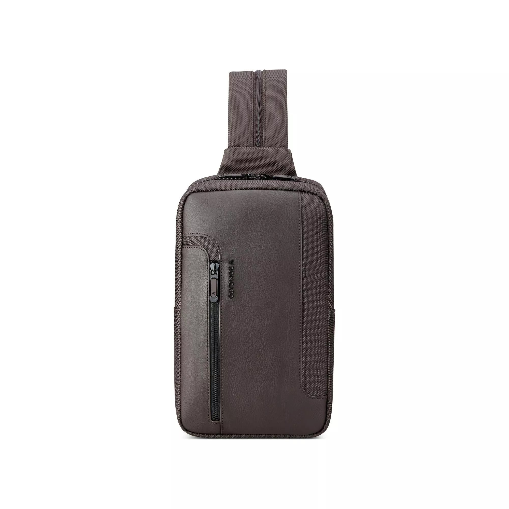 Roncato monospalla in tessuto "Panama 4 Marrone 400904.84 MOKA