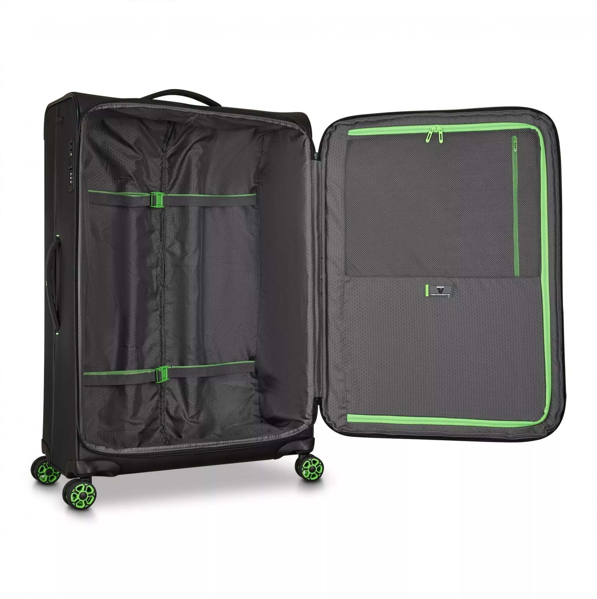 Roncato trolley grande in tessuto "Norway" Nero 414211.01 NERO