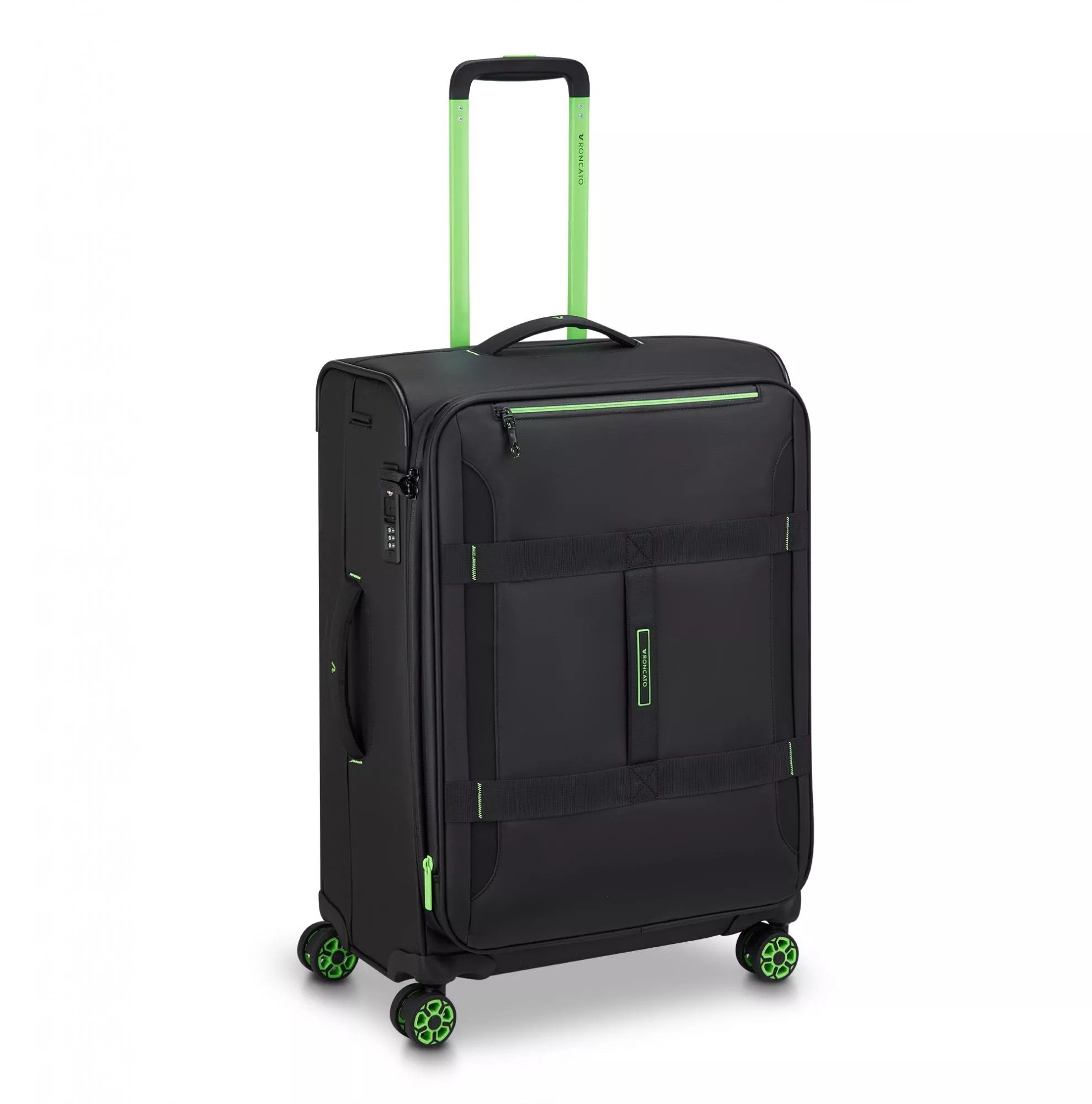 Roncato trolley medio in tessuto "Norway" Nero 414212.01 NERO