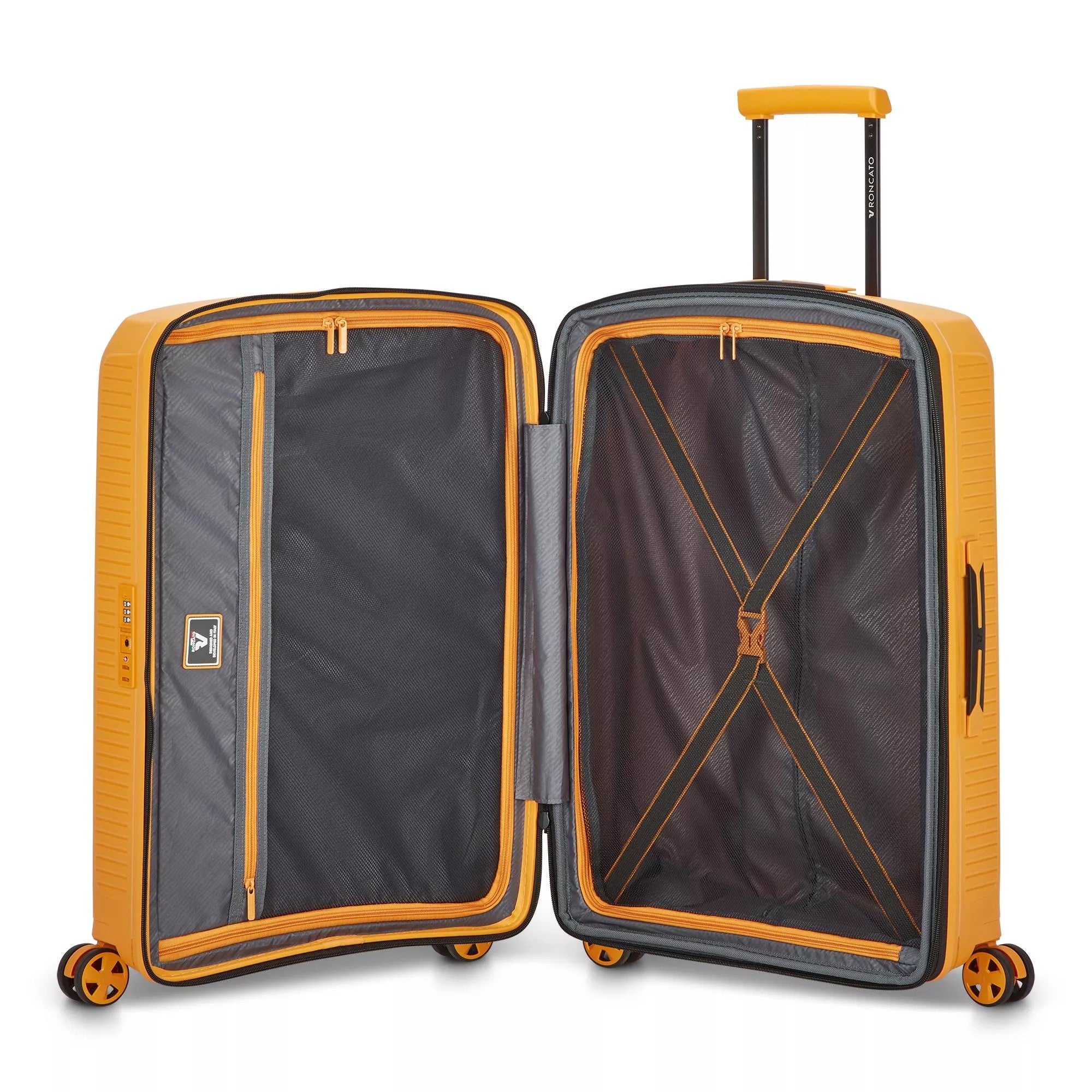 Roncato trolley medio in polipropilene "Arcade" Giallo 418402.36 MIELE