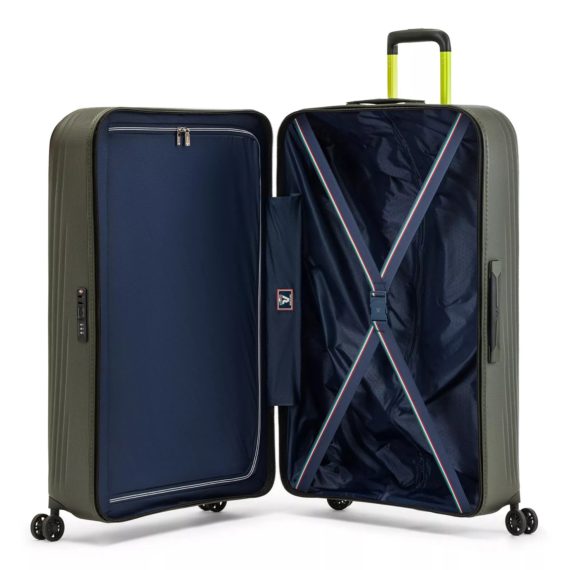 Roncato trolley grande in policarbonato "Gigalight" Verde 5667.4747 VERDE MILITARE