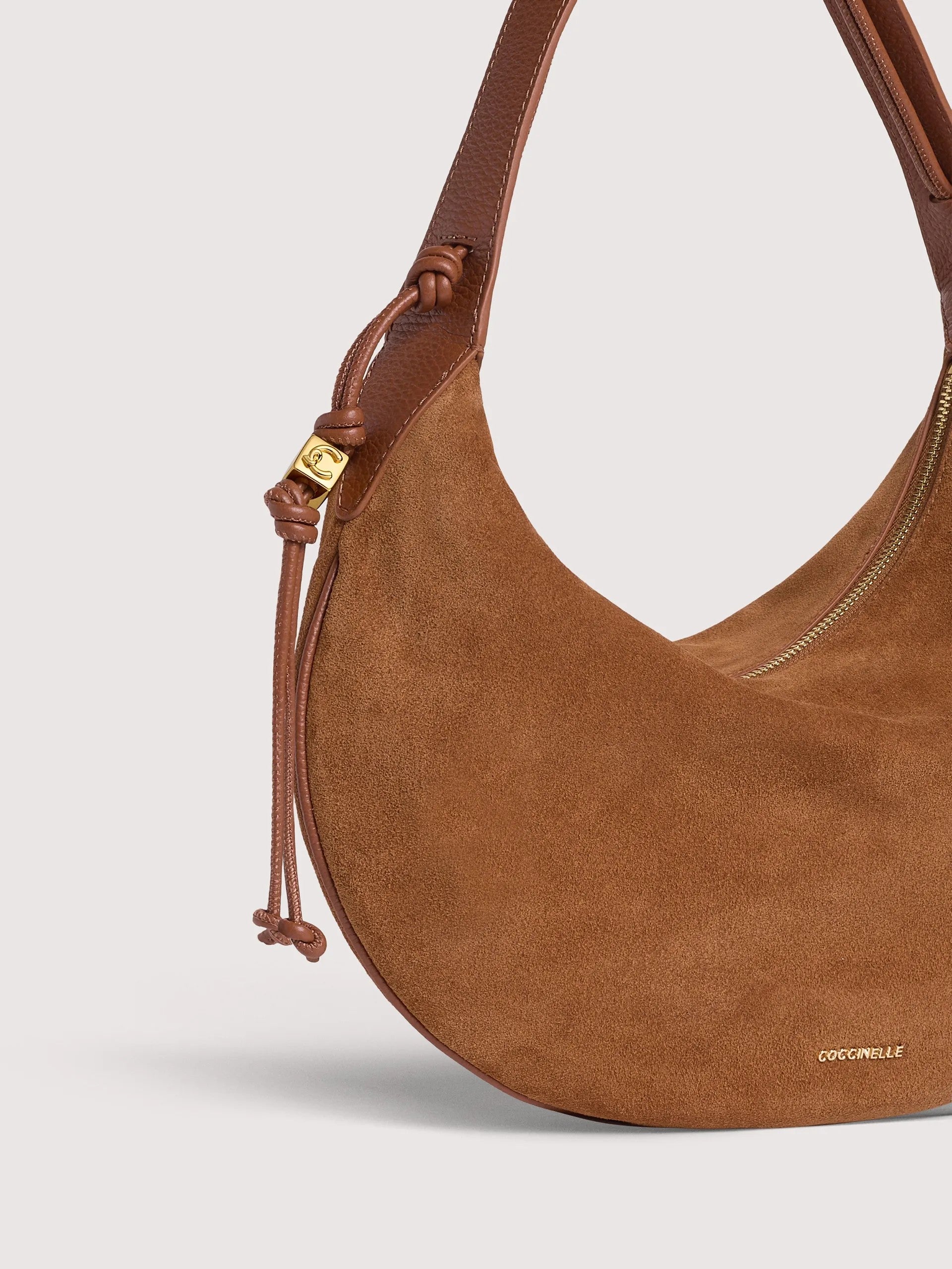 Coccinelle borsa a spalla in camoscio "Thess" Cuoio E1VCB130201.W11 COGNAC