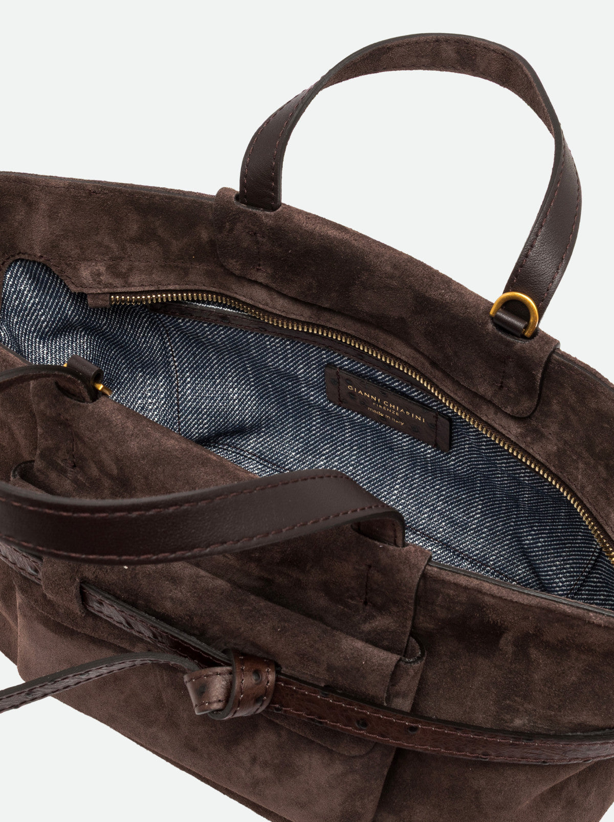 Gianni Chiarini borsa a mano in camoscio "Belty" Marrone BS12695CM-STEMU.974 MOKA