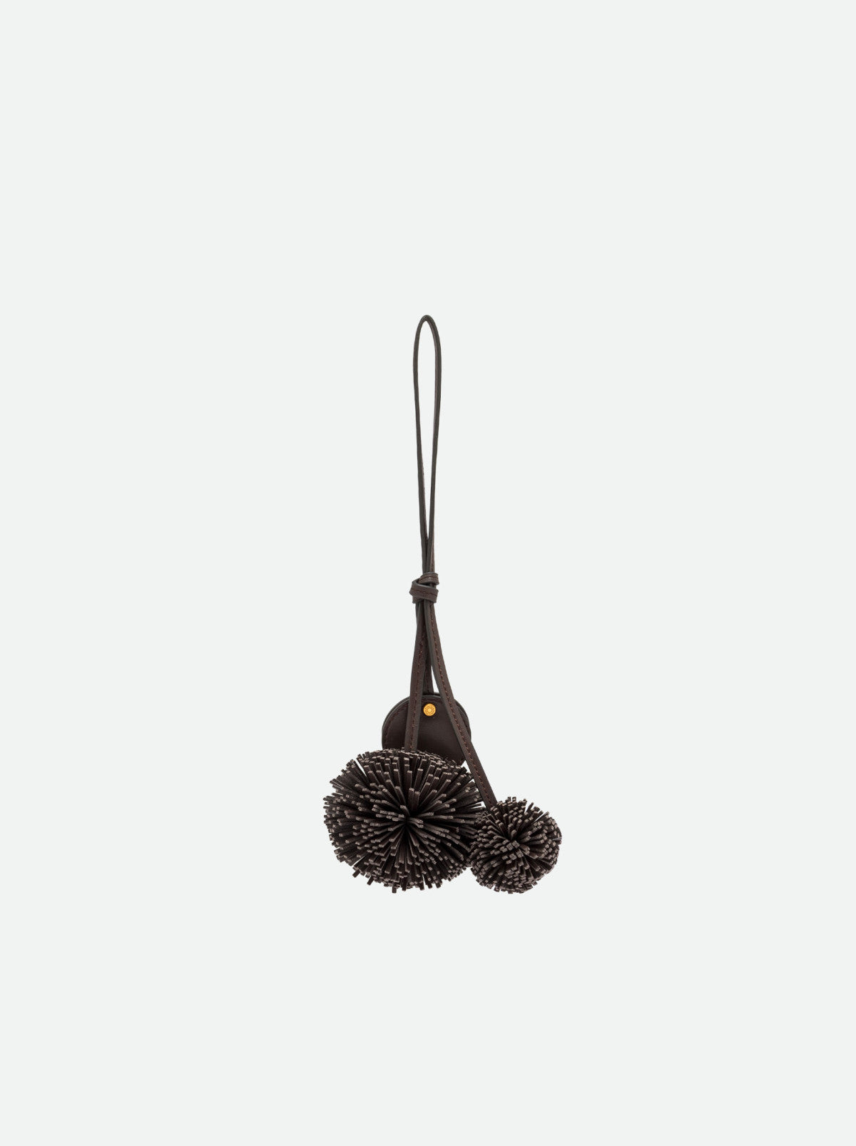 Gianni Chiarini portachiavi a ciondolo in pelle e metallo "Charm" Marrone PC POMPOM 09.2107 ESPRESSO