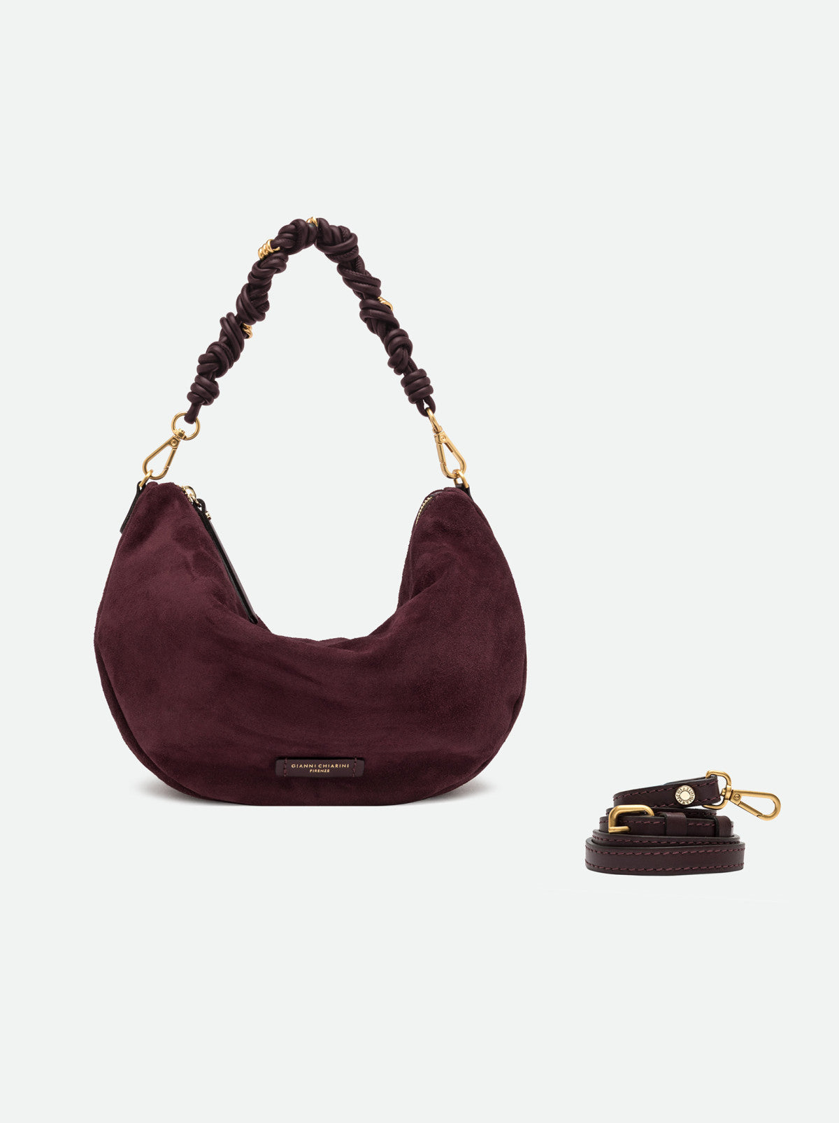 Gianni Chiarini borsa a spalla in camoscio "Cleo" Bordeaux BS12691CM-PL.7580 AMARONE