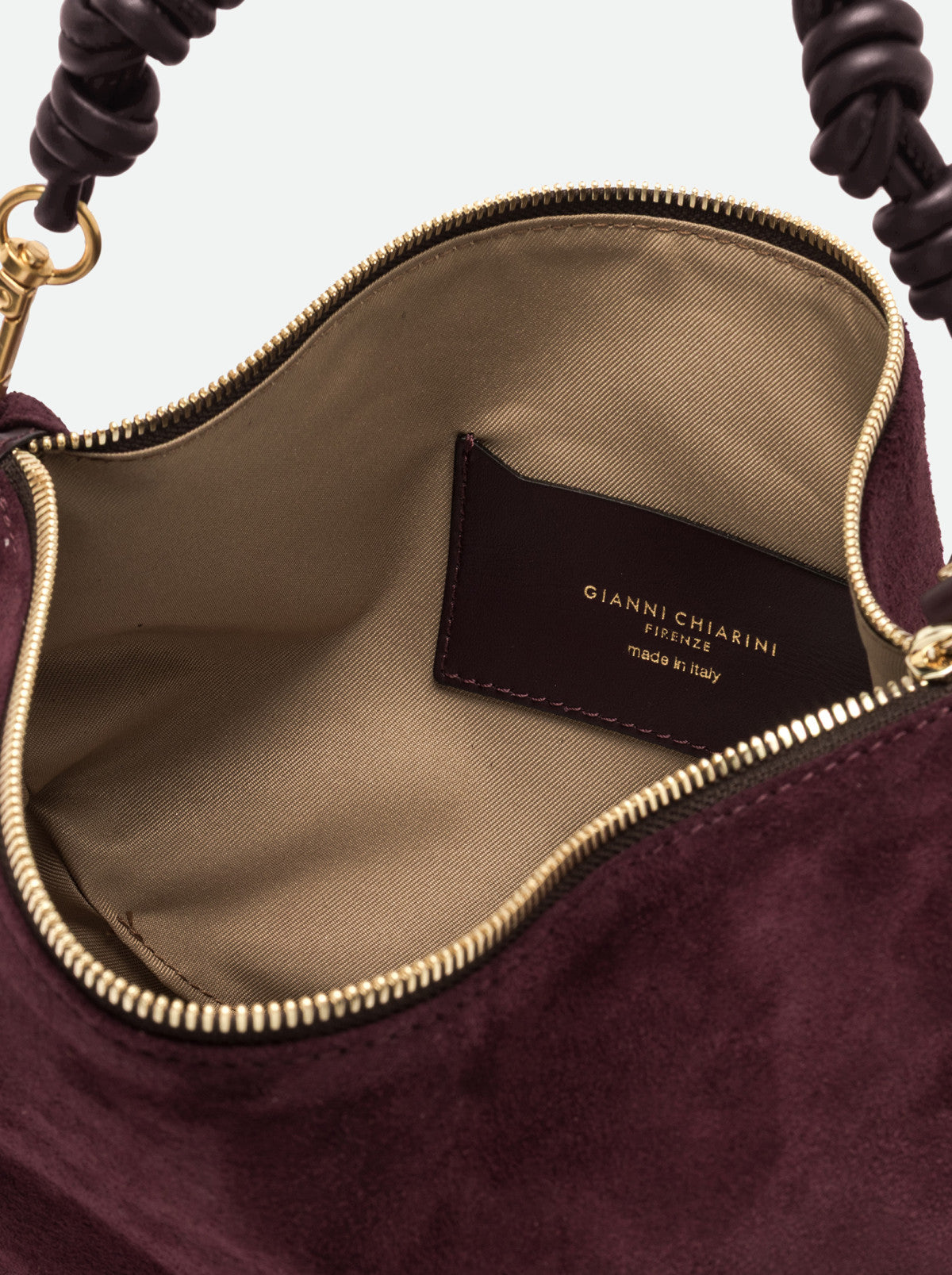 Gianni Chiarini borsa a spalla in camoscio "Cleo" Bordeaux BS12691CM-PL.7580 AMARONE