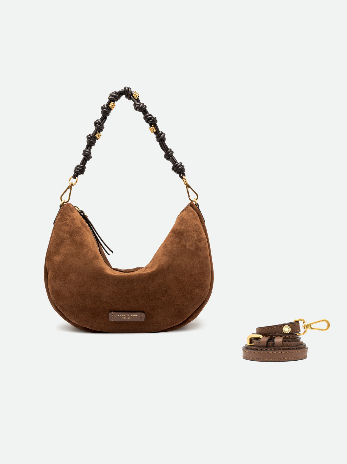 Gianni Chiarini borsa a spalla in camoscio "Cleo" Cuoio BS12691 CM-PL.099 COGNAC