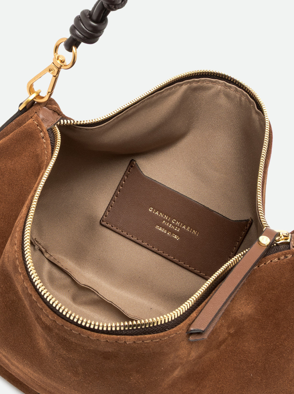 Gianni Chiarini borsa a spalla in camoscio "Cleo" Cuoio BS12691 CM-PL.099 COGNAC