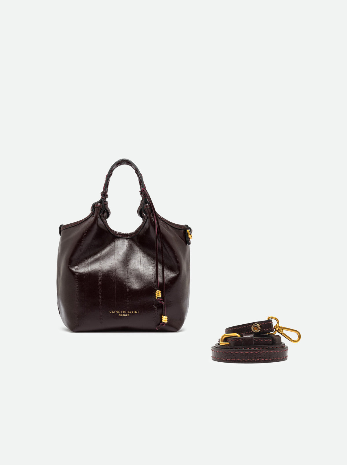 Gianni Chiarini borsa a mano in pelle "Dua" Bordeaux BS12678 EEL-PSLY.14601 ANTIQUE