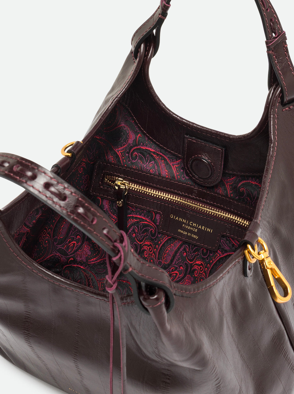 Gianni Chiarini borsa a mano in pelle "Dua" Bordeaux BS12679 EEL-PSLY.14601 ANTIQUE