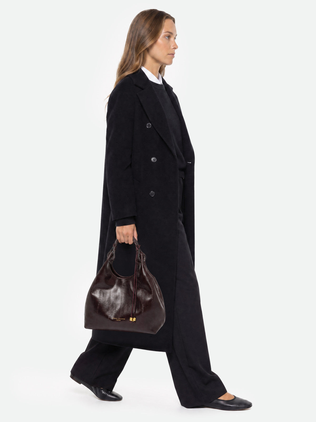 Gianni Chiarini borsa a mano in pelle "Dua" Bordeaux BS12679 EEL-PSLY.14601 ANTIQUE