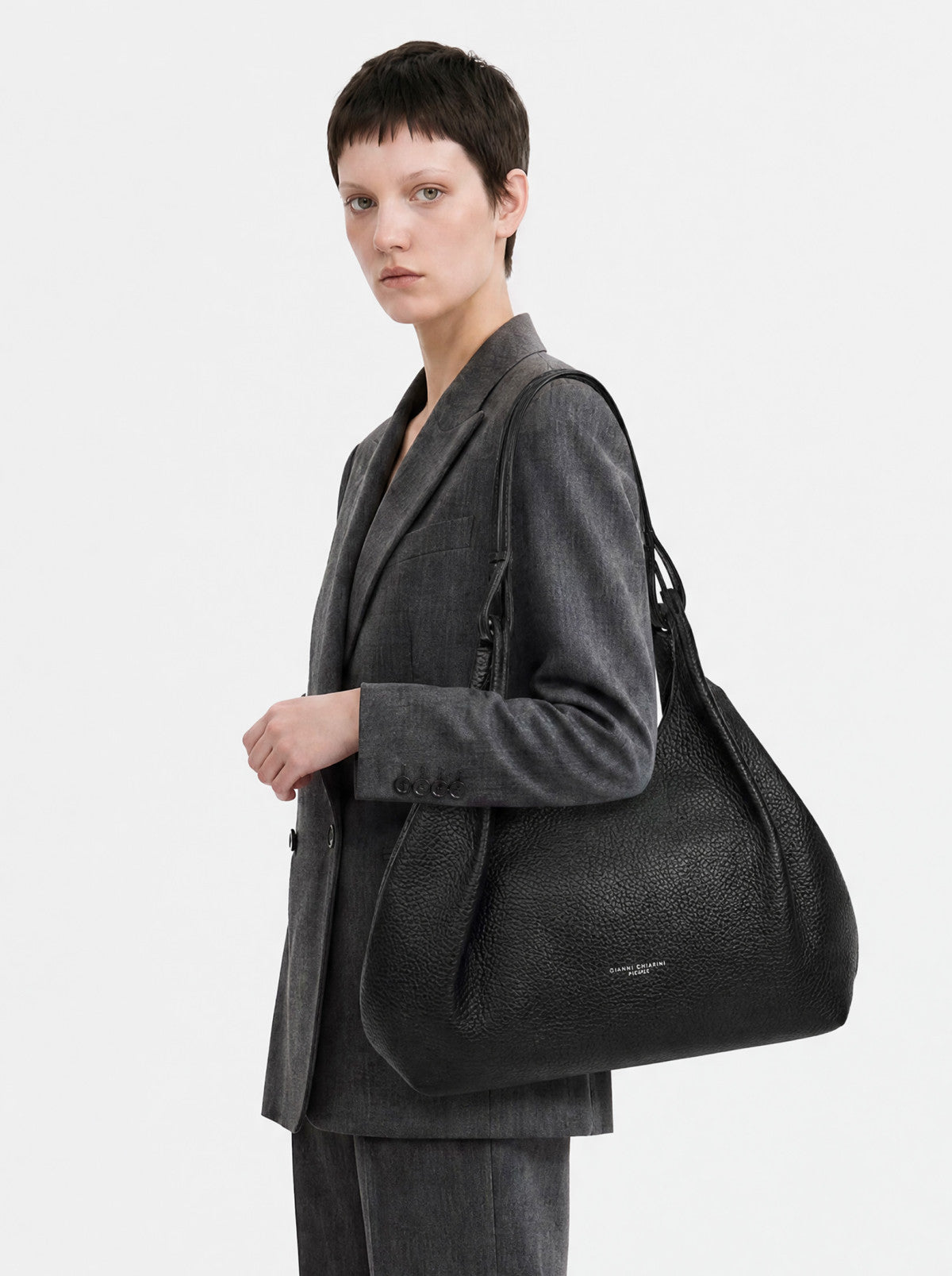 Gianni Chiarini borsa shopping in pelle "Dua" Nero BS9720RNGDBL.001 NERO