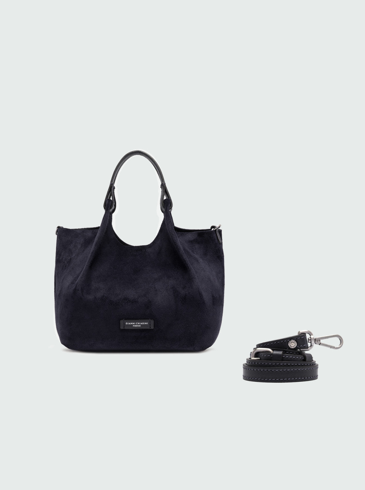 Gianni Chiarini borsa a mano in camoscio "Dua" Blu BS9799CM-PL.14596 NOTTURNO