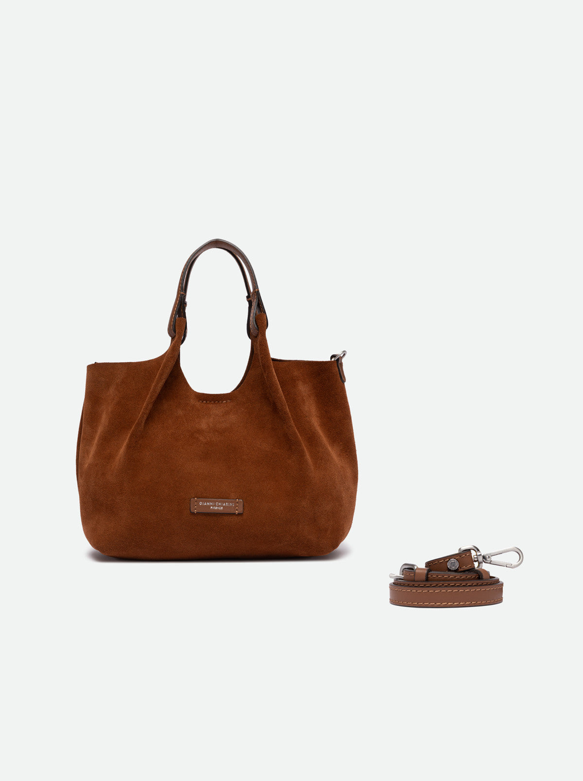 Gianni Chiarini borsa a mano in camoscio "Dua" Cuoio BS9799CM-PL.099 COGNAC