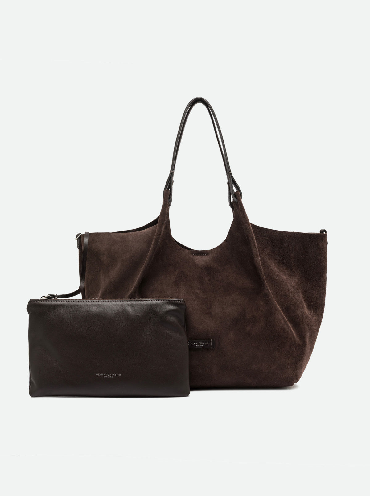 Gianni Chiarini borsa shopping in camoscio "Dua" Marrone BS9800CM-PL.974 MOKA