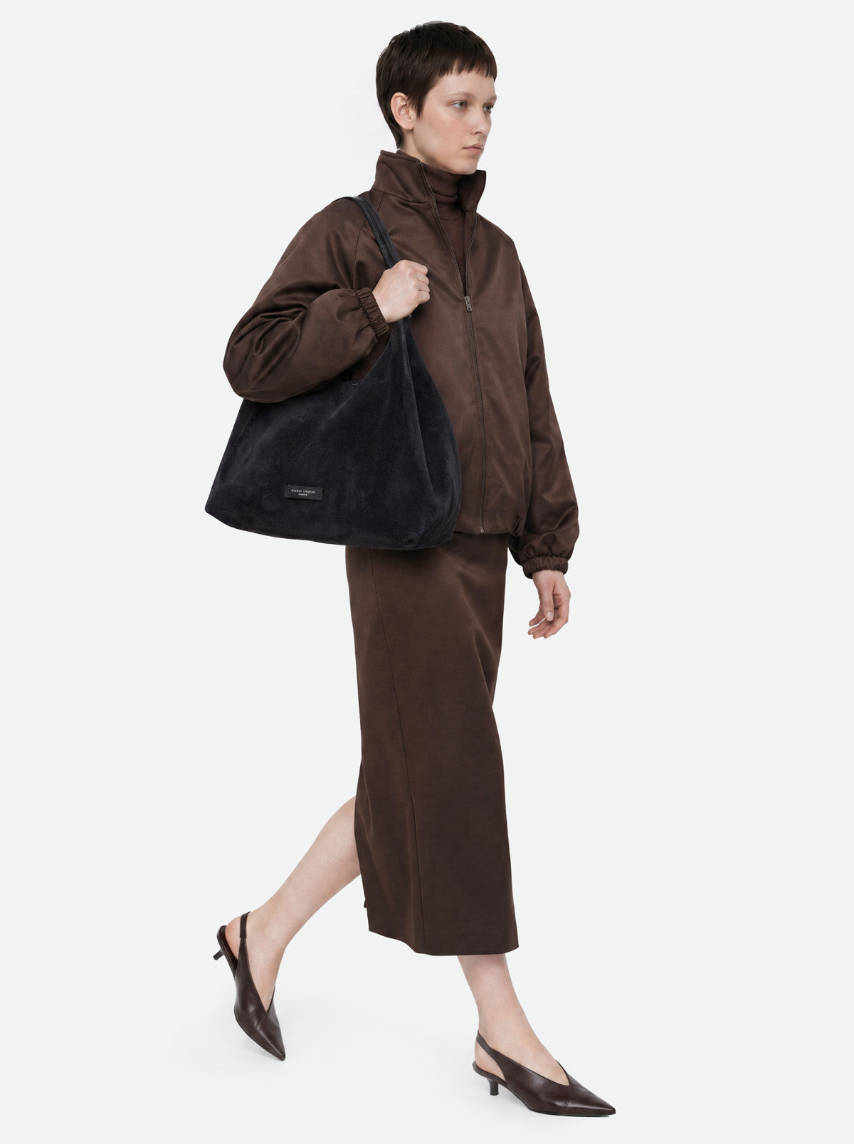 Gianni Chiarini borsa shopping in camoscio "Dua" Blu BS9800CM-PL.14596 NOTTURNO