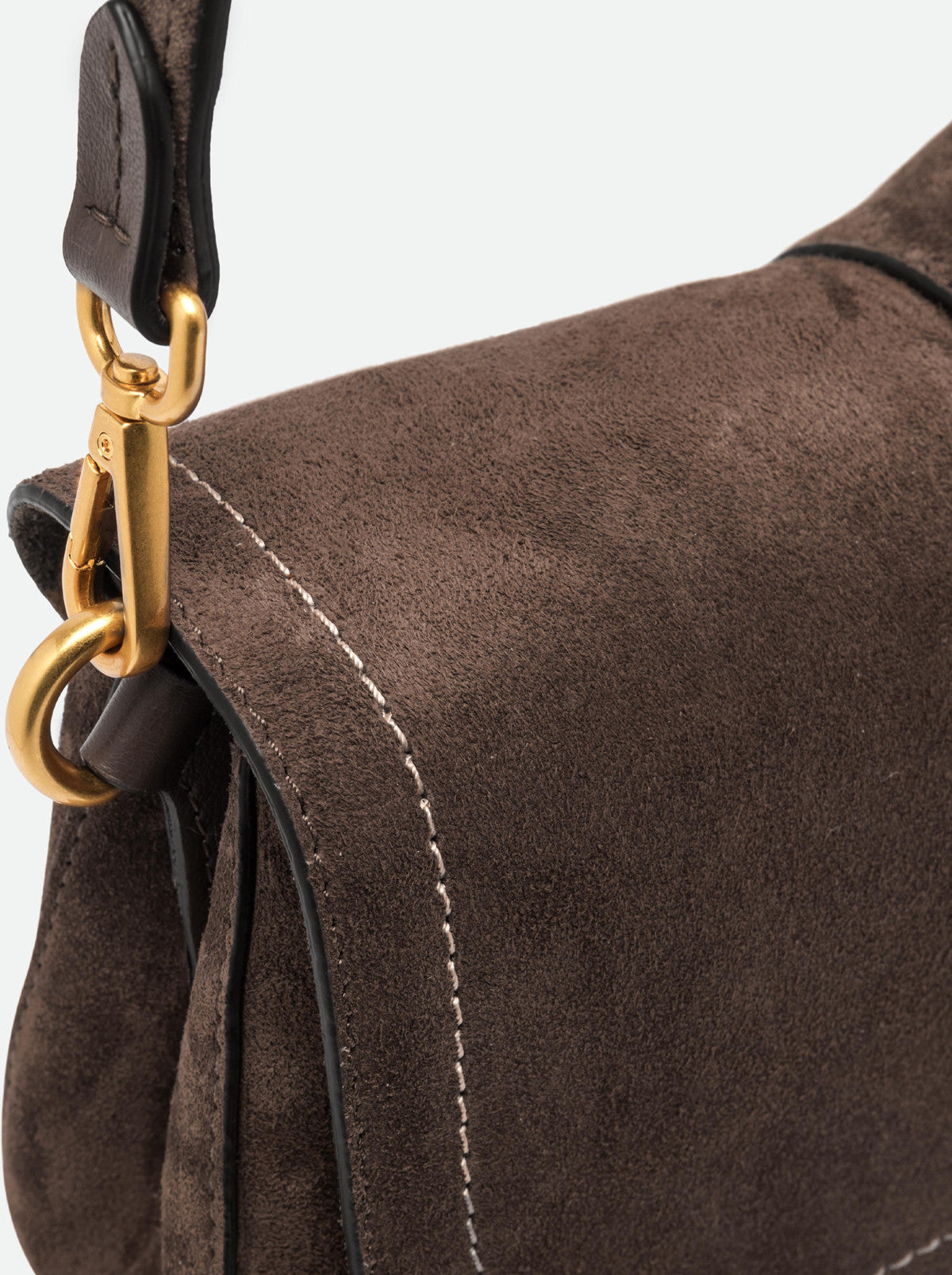 Gianni Chiarini borsa a spalla in camoscio "Helena Round" Marrone BS12618CM-PL.974 MOKA
