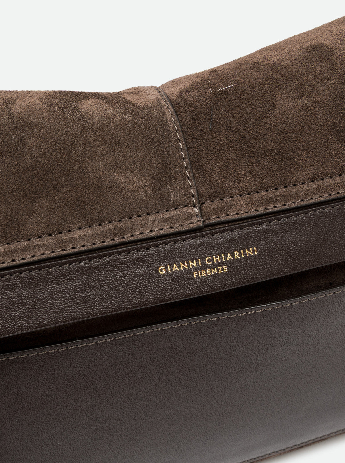 Gianni Chiarini borsa a spalla in camoscio "Helena Round" Marrone BS12619CM-PL.974 MOKA